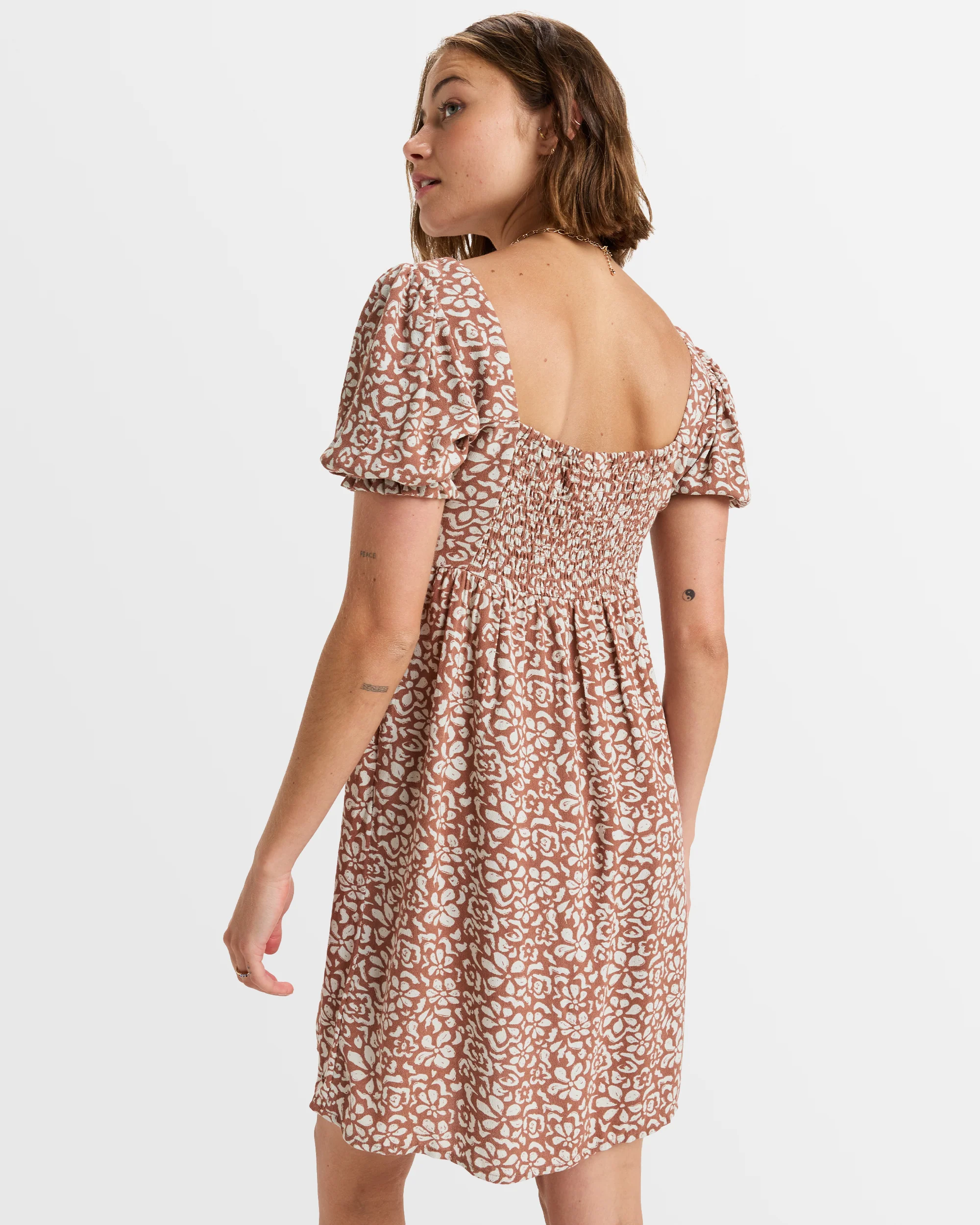 Womens Frill Bloom Mini Dress - Image 3