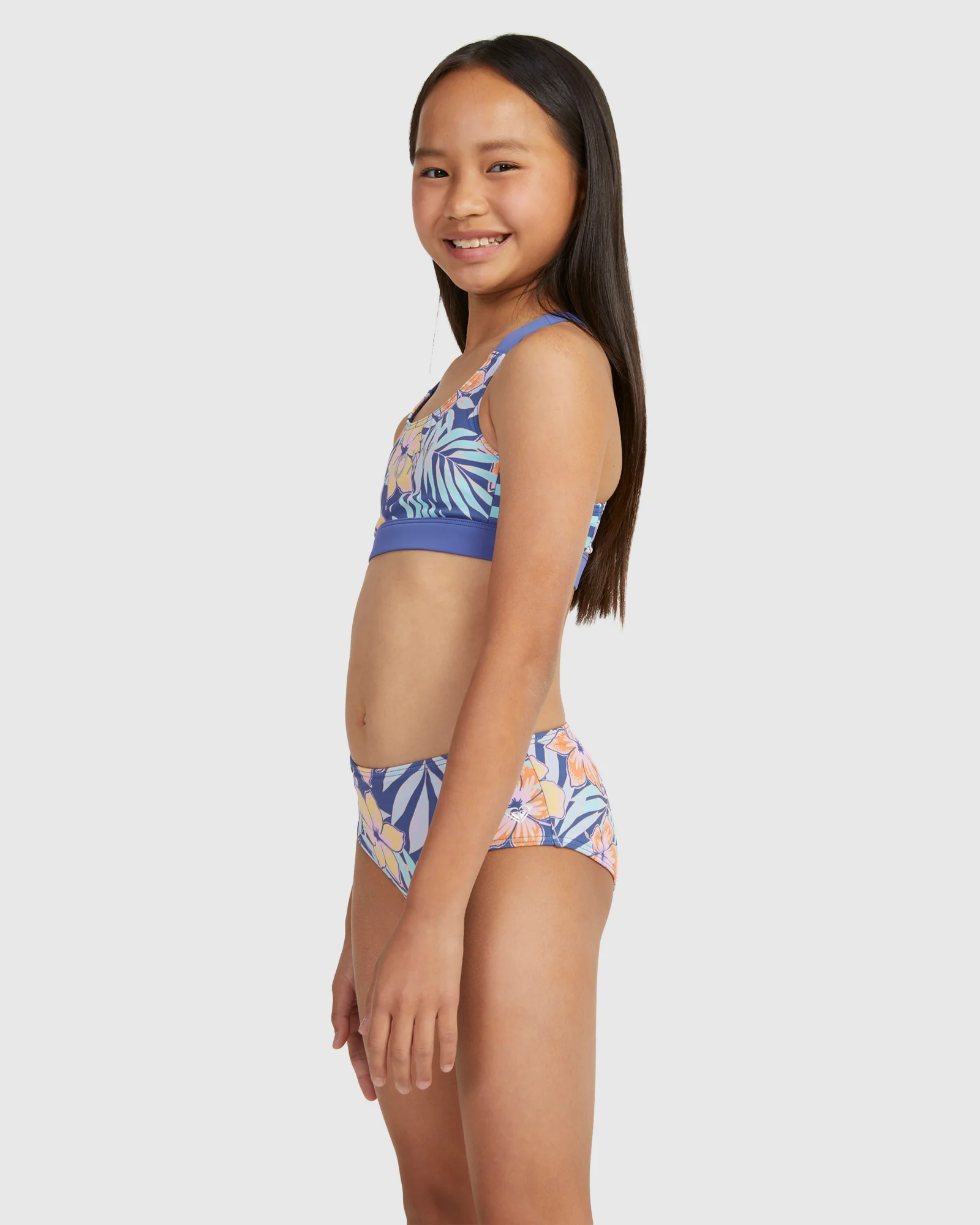 Girls 6-16 Funky Palm Crop Top Set Bikini - Image 2