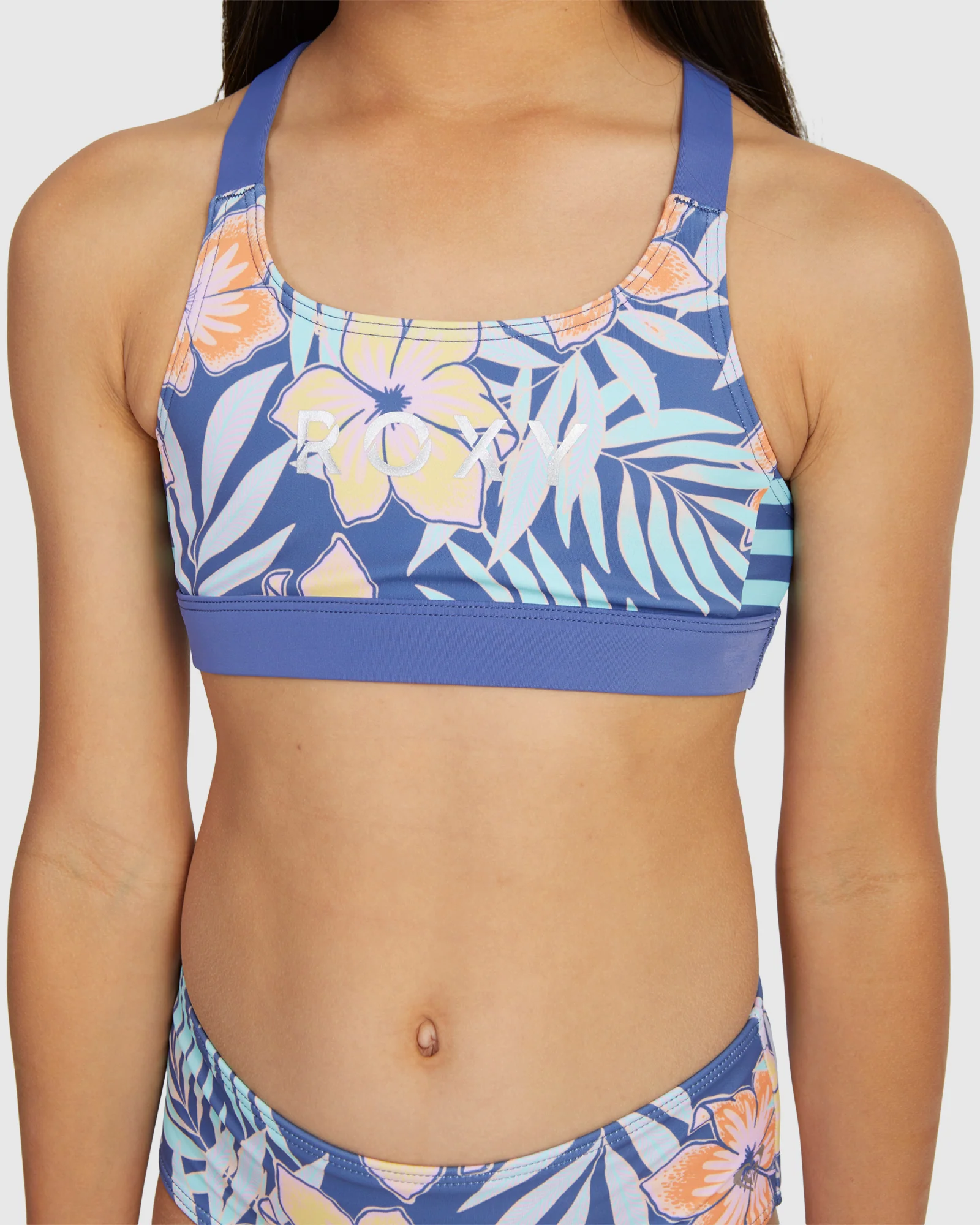 Girls 6-16 Funky Palm Crop Top Set Bikini - Image 4