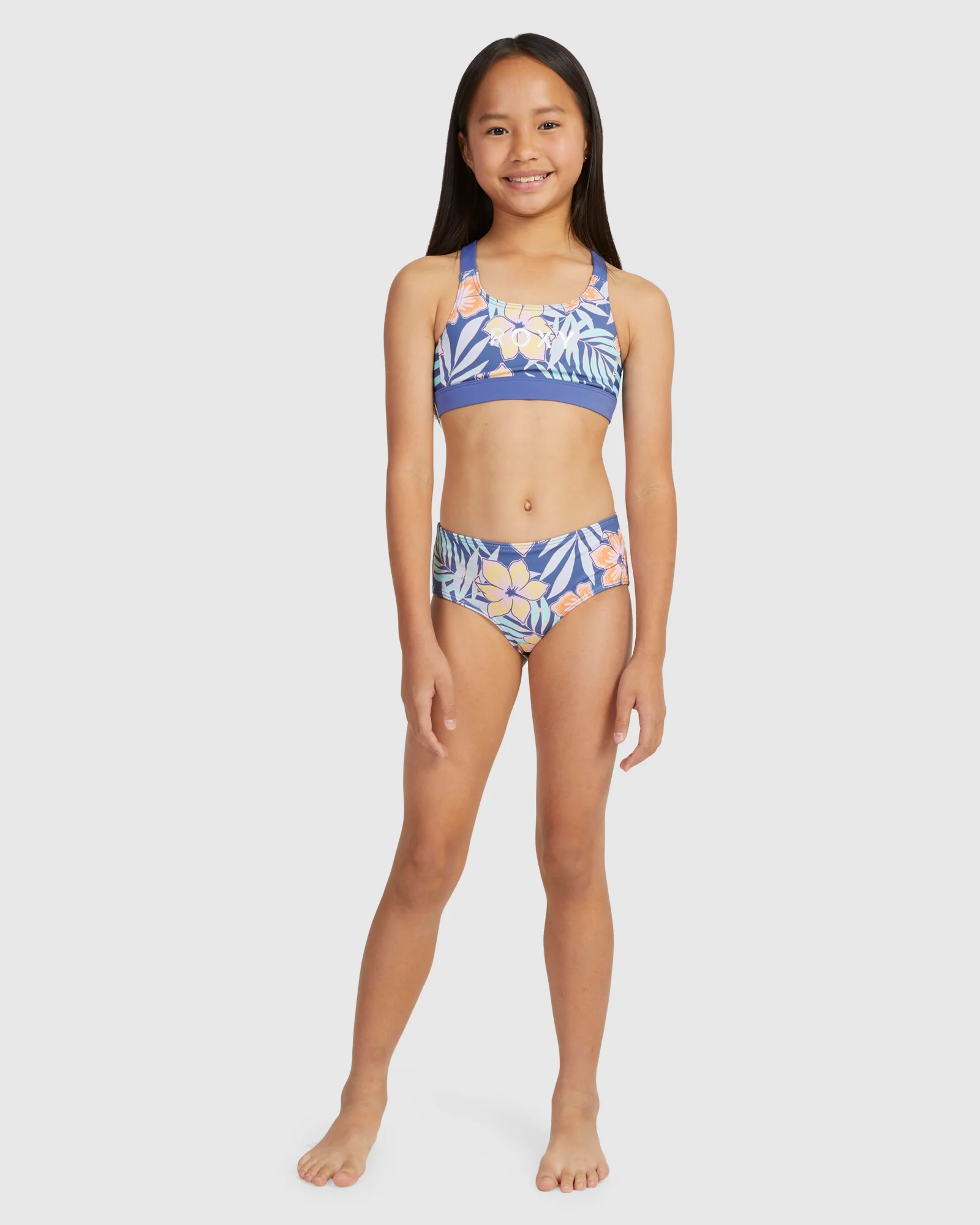 Girls 6-16 Funky Palm Crop Top Set Bikini - Image 5