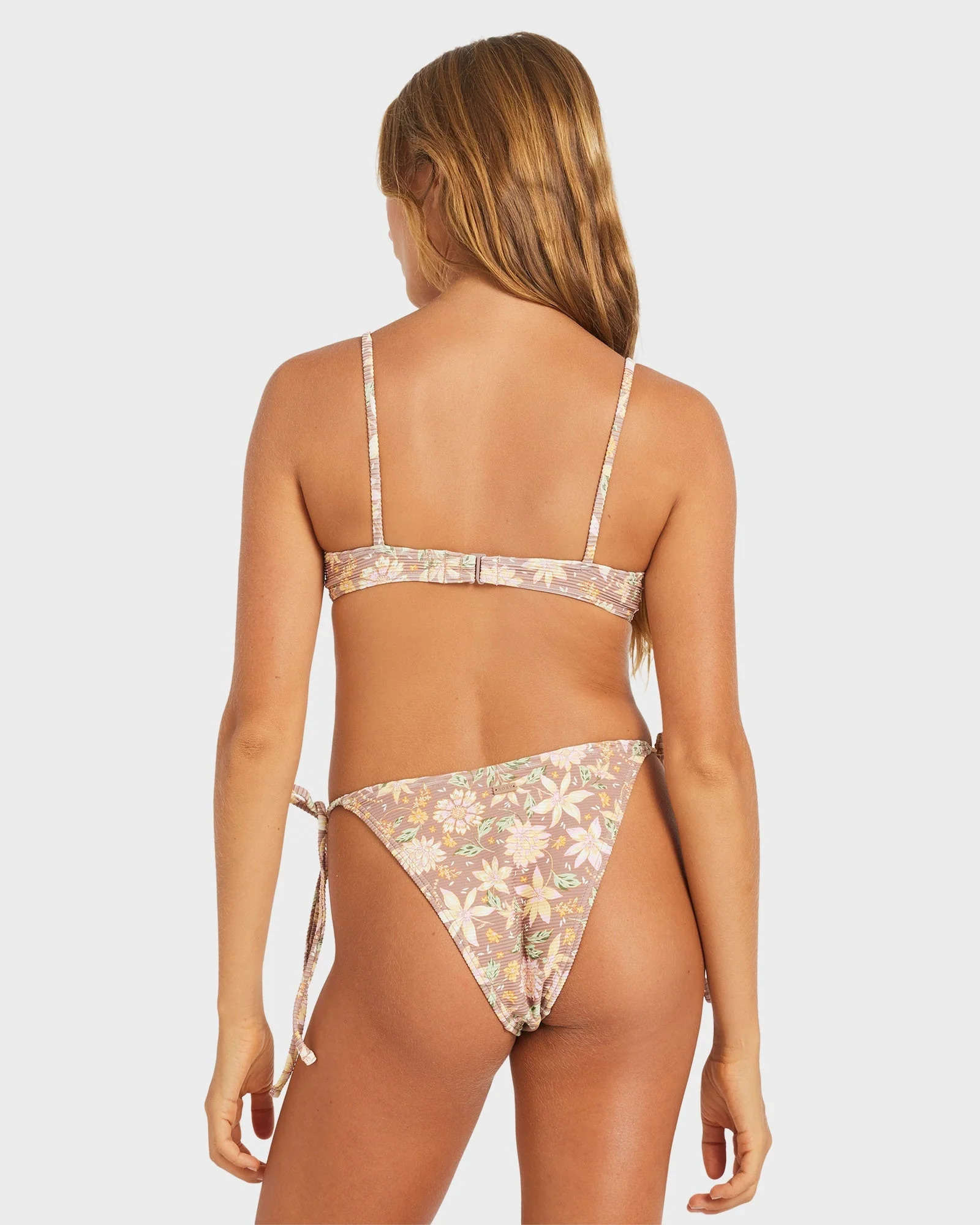 Womens Garland Tie Front Bikini Top - Image 2