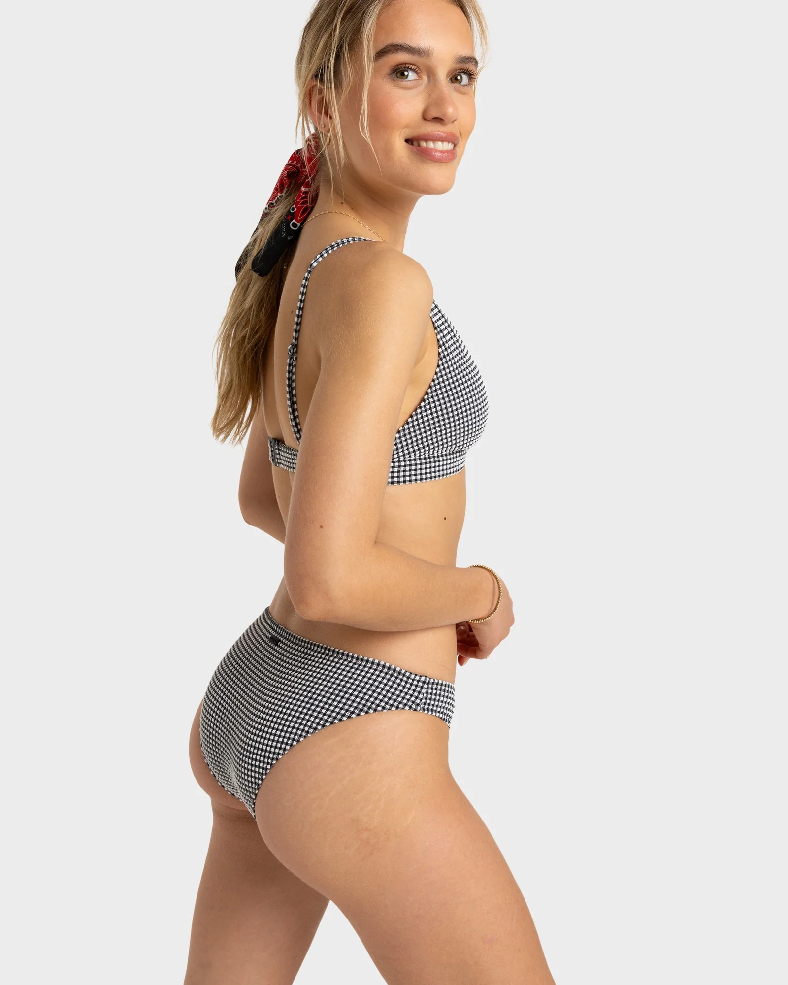 Womens Gingham Bikini Bikini Bottom - Image 2