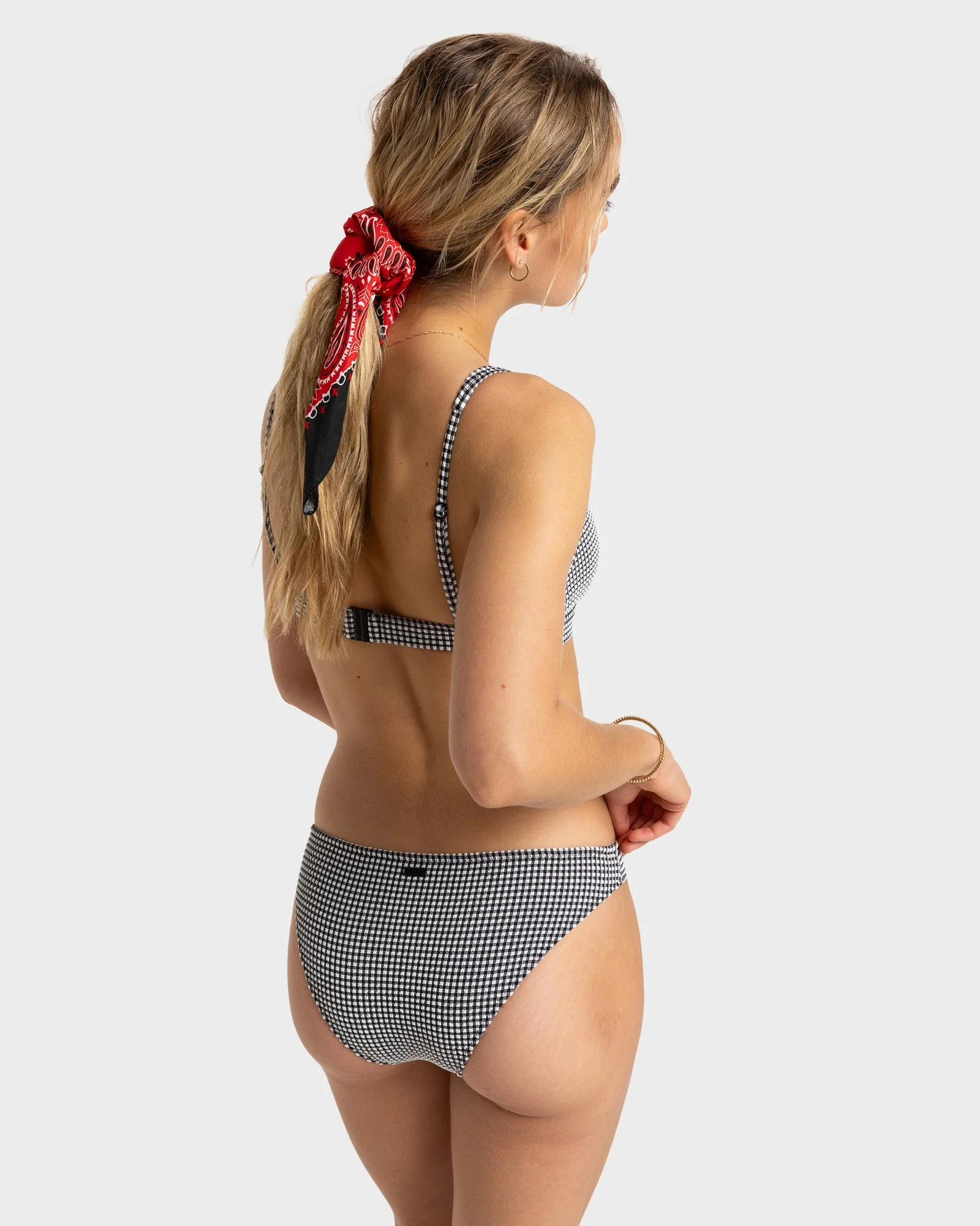 Womens Gingham Bikini Bikini Bottom - Image 3