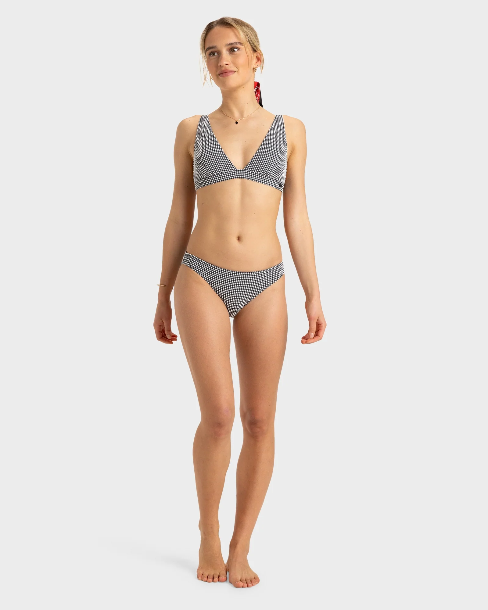 Womens Gingham Bikini Bikini Bottom - Image 4