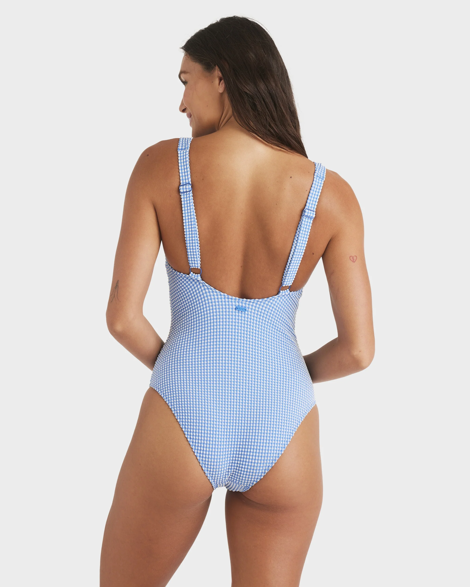 Womens Gingham One Piece Swimsuit - Image 4