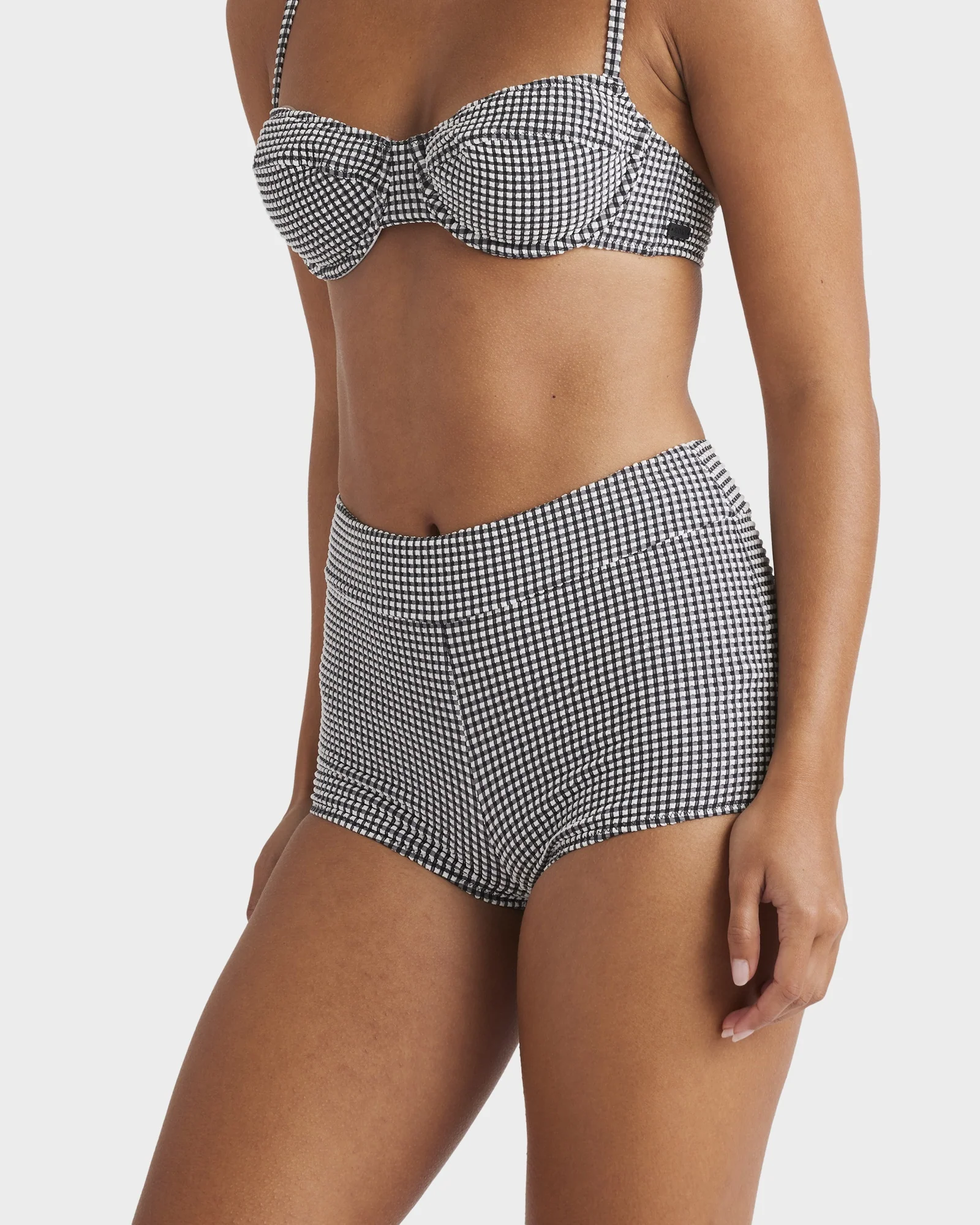 Womens Gingham Shorty Bikini Bottom - Image 2