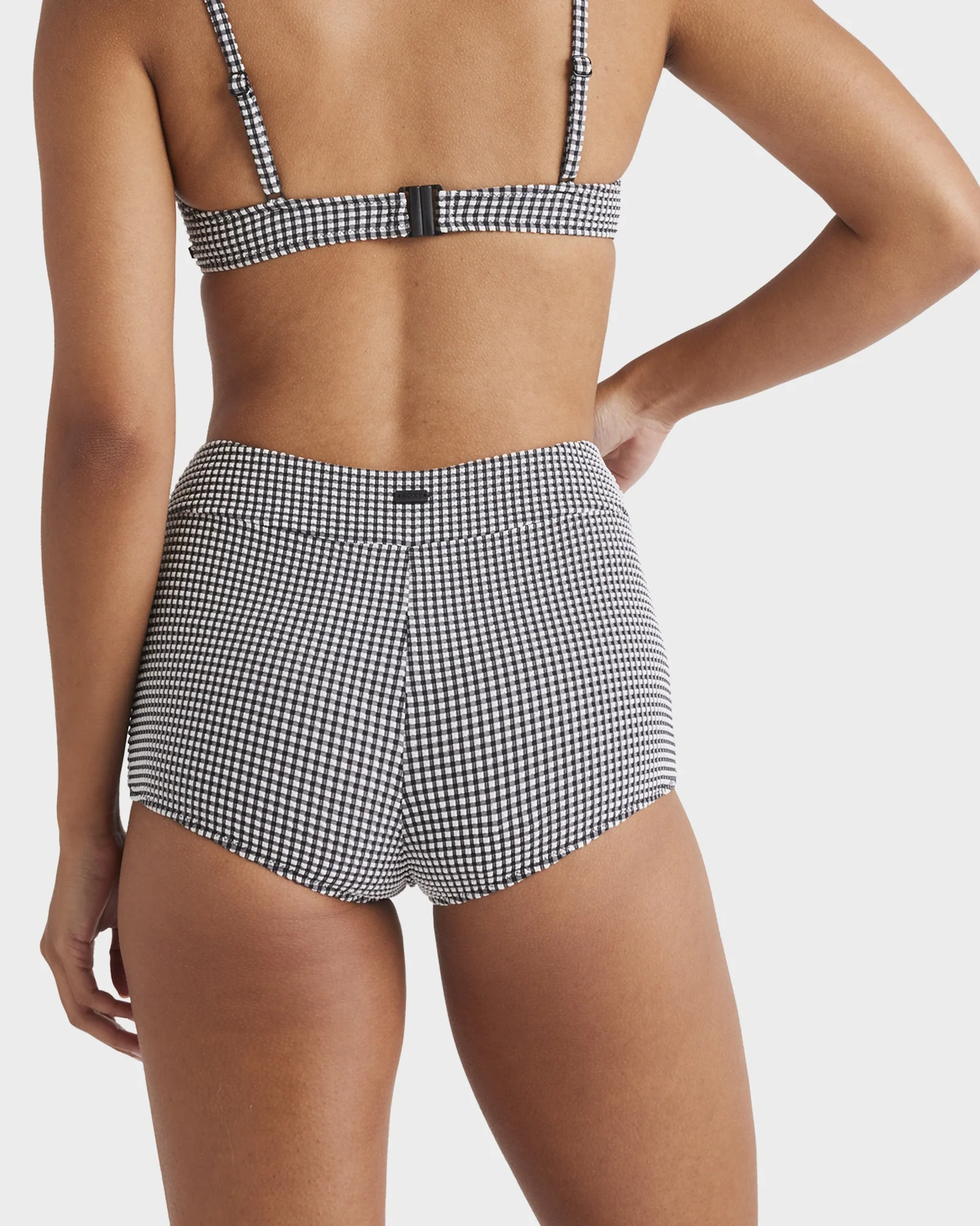 Womens Gingham Shorty Bikini Bottom - Image 3