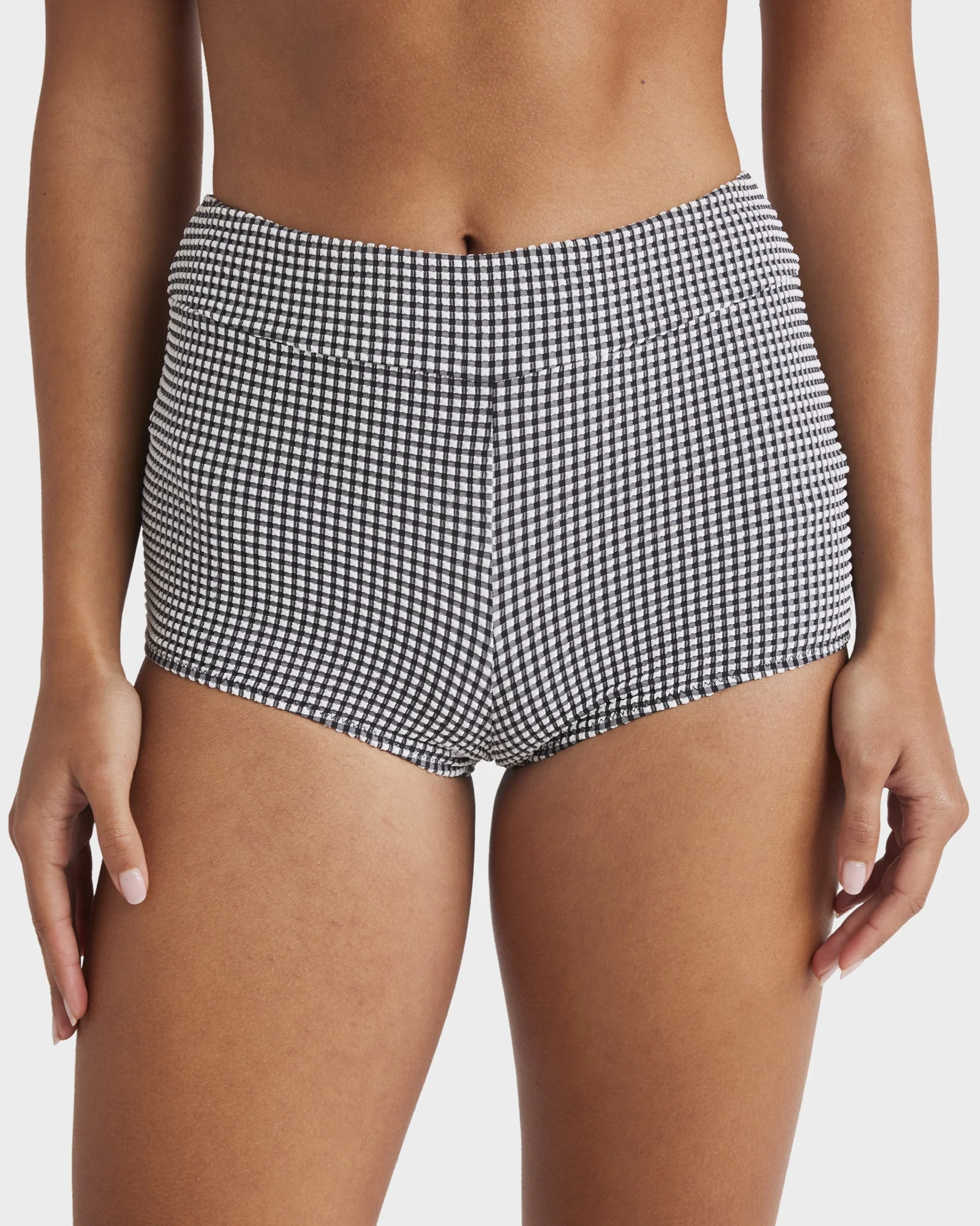 Womens Gingham Shorty Bikini Bottom - Image 4