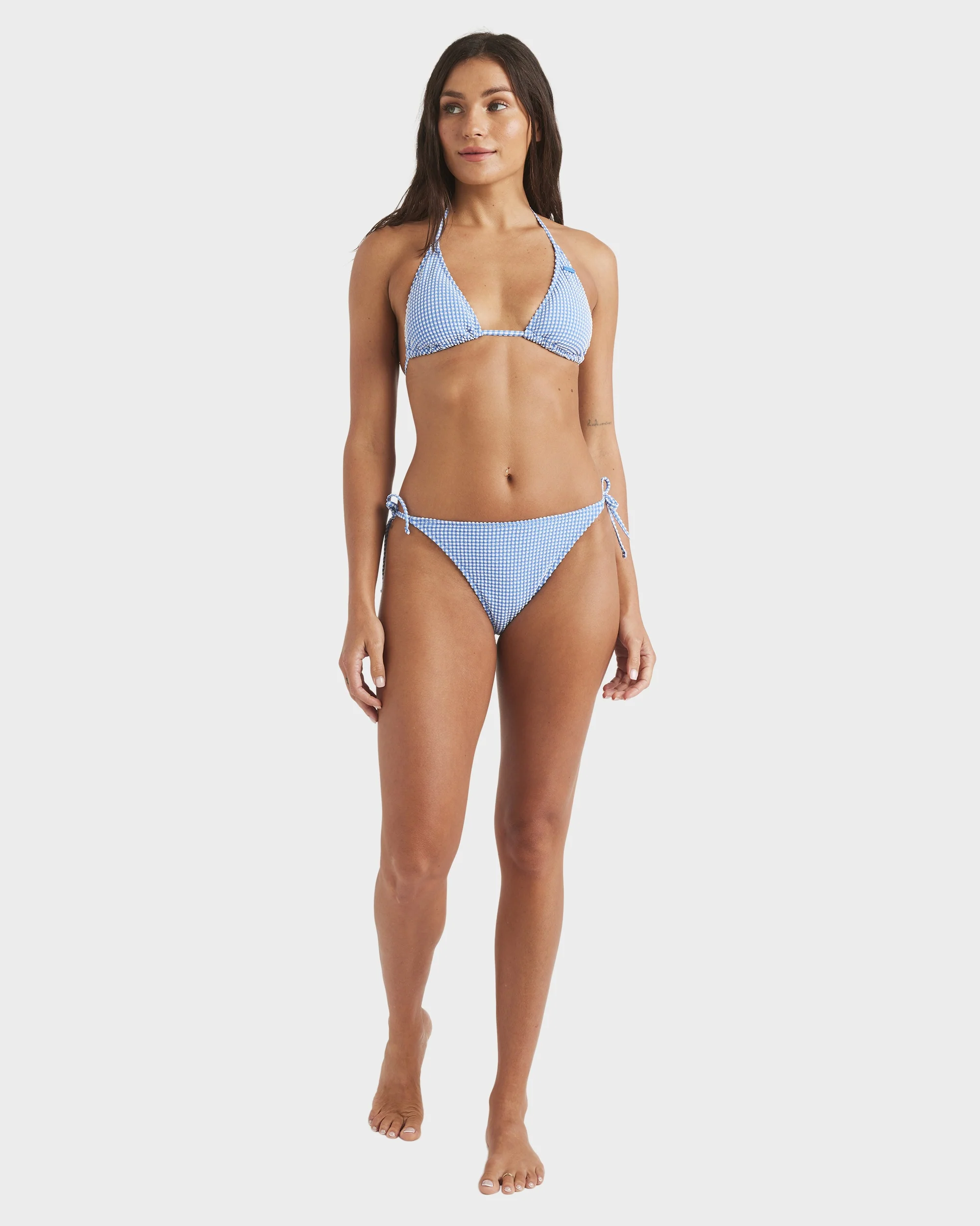 Womens Gingham Tiki Tri Bikini Top - Image 5