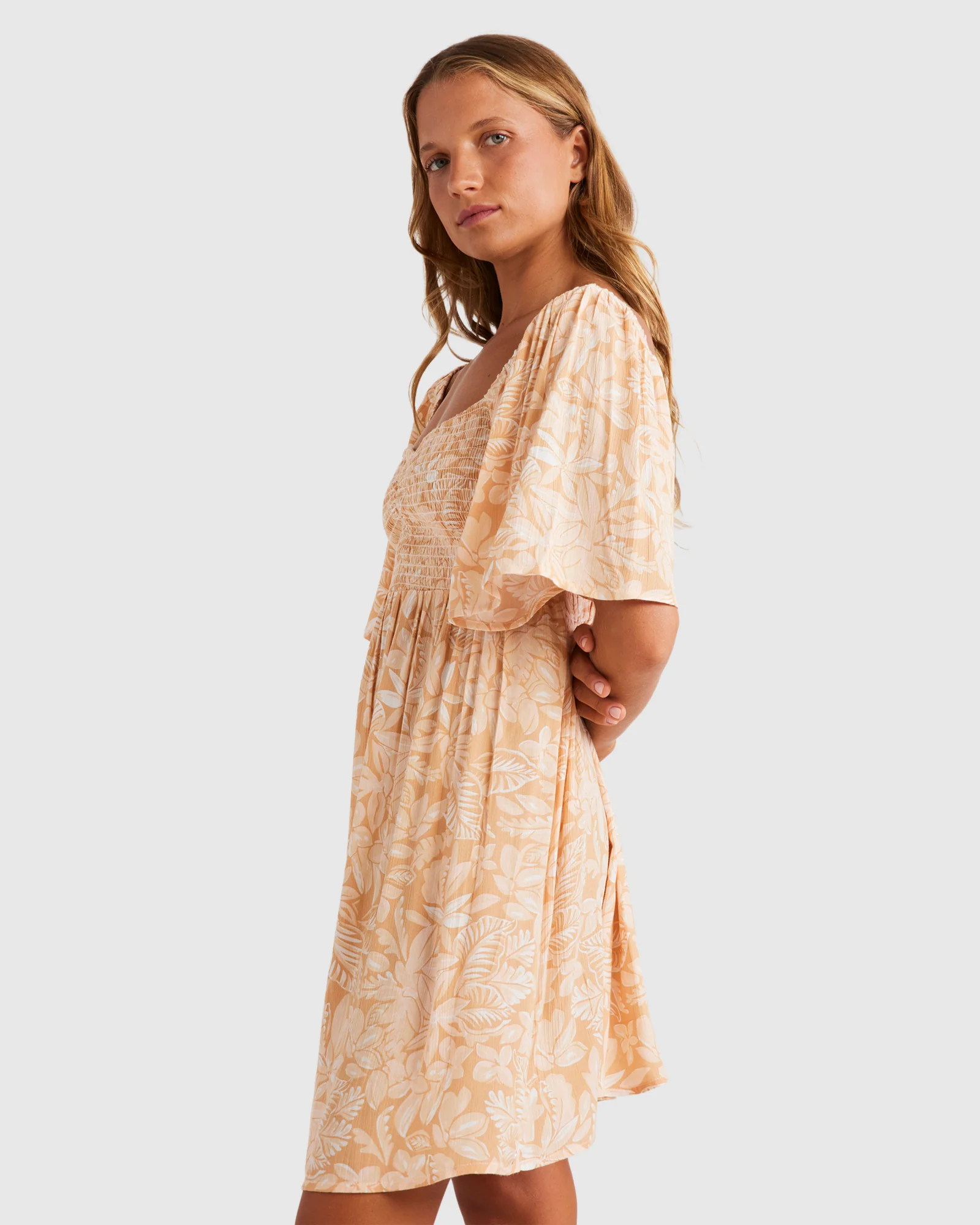 Womens Golden Dawn Mini Dress - Image 2
