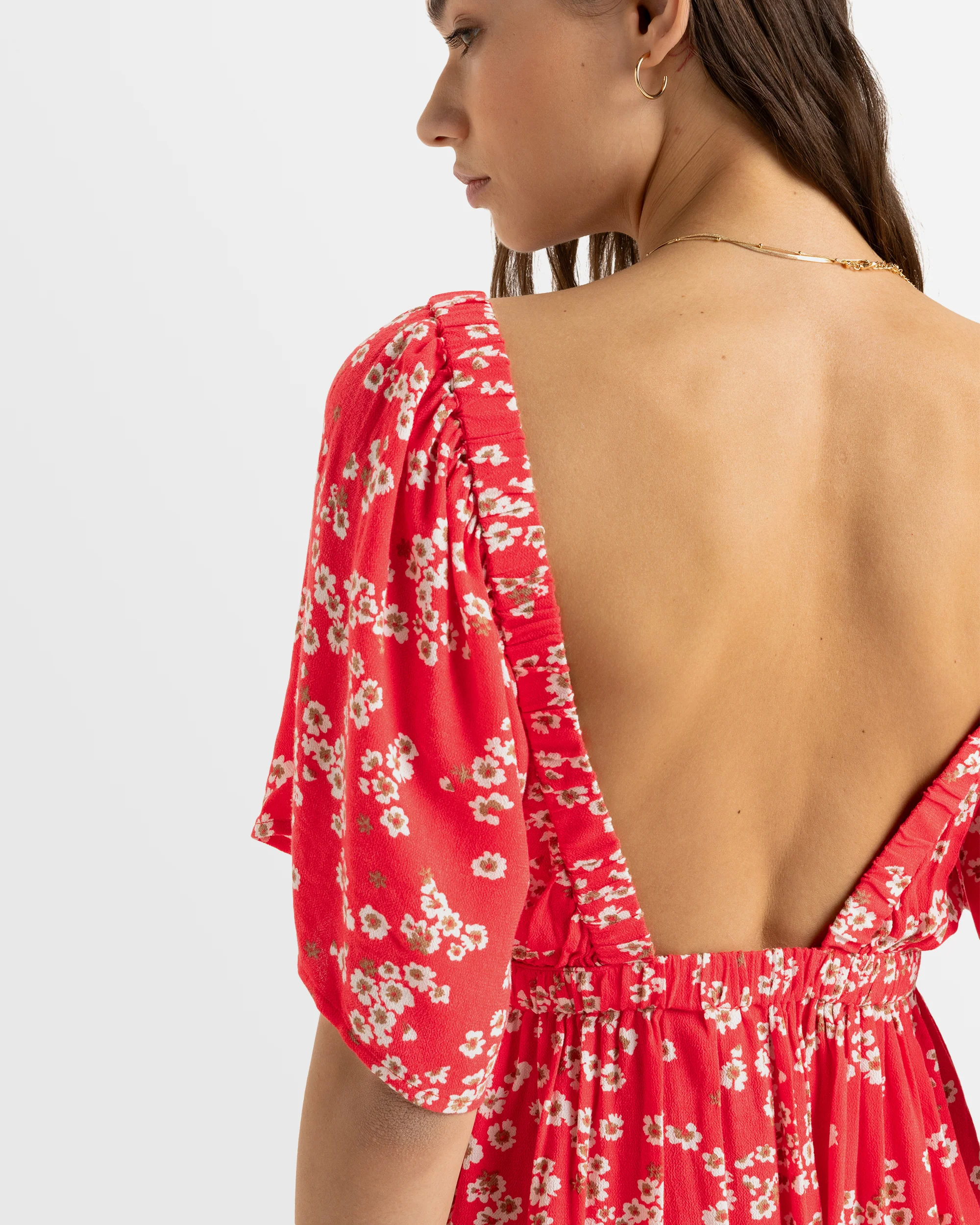 Womens Golden Dawn Midi Fit & Flare Dress - Image 4