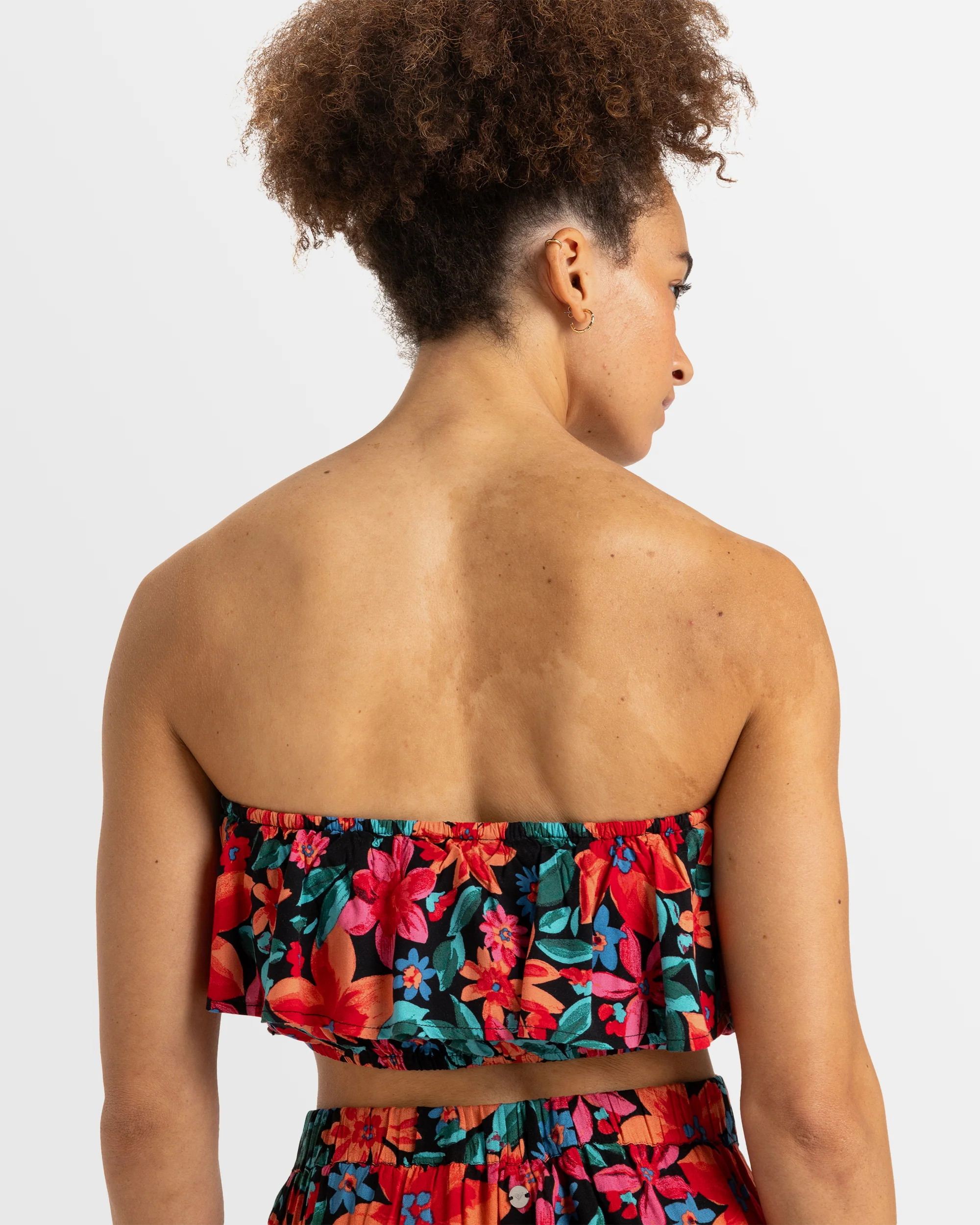 Womens Golden Tropic Printed Halter Top - Image 4