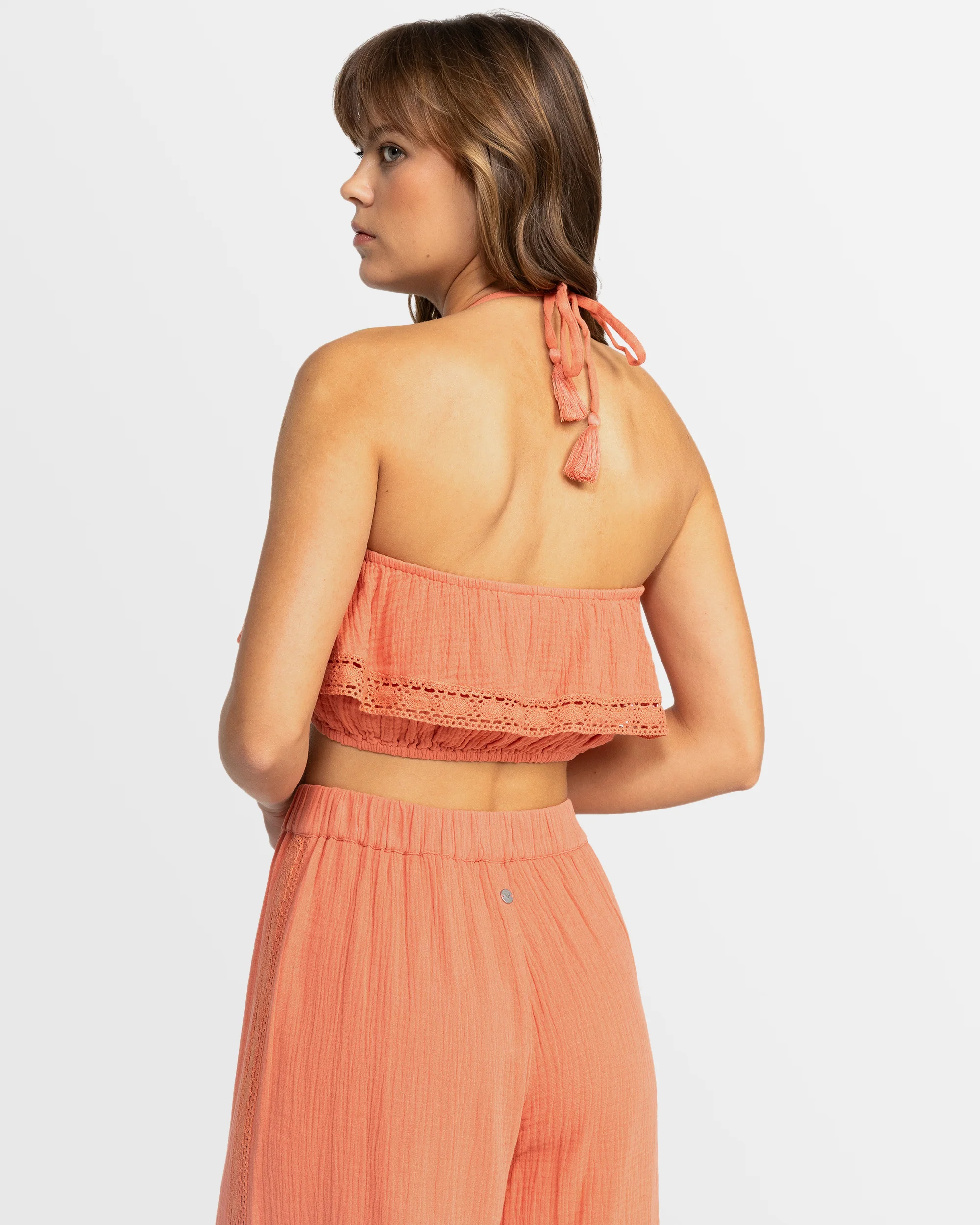 Womens Golden Tropic Halter Top - Image 4