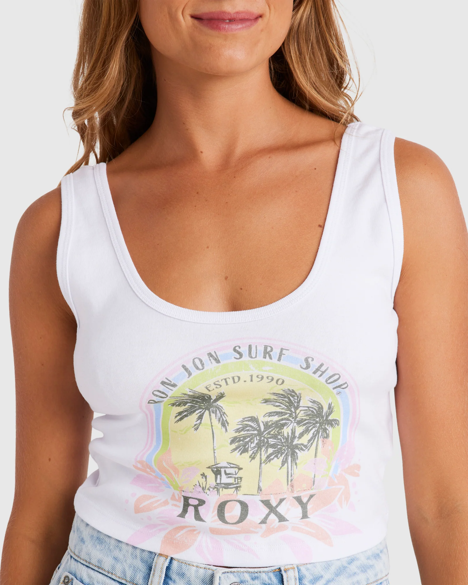 Womens Haleiwa Moments Dive In Rj Rib Knit Tank Top - Image 4