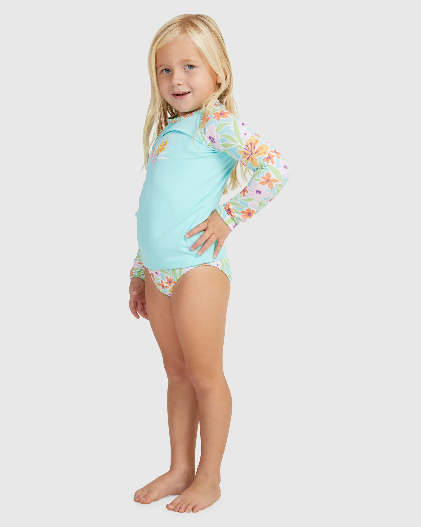Girls Hawaiian Spirit Ls Lycra Set Rashguard - Image 2