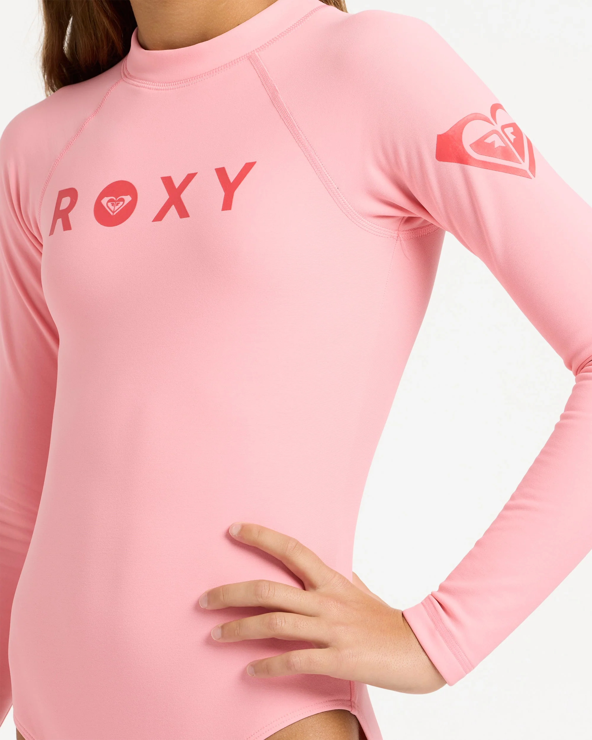 Girls 6-16 Heater Long Sleeve Rash Vest - Image 3