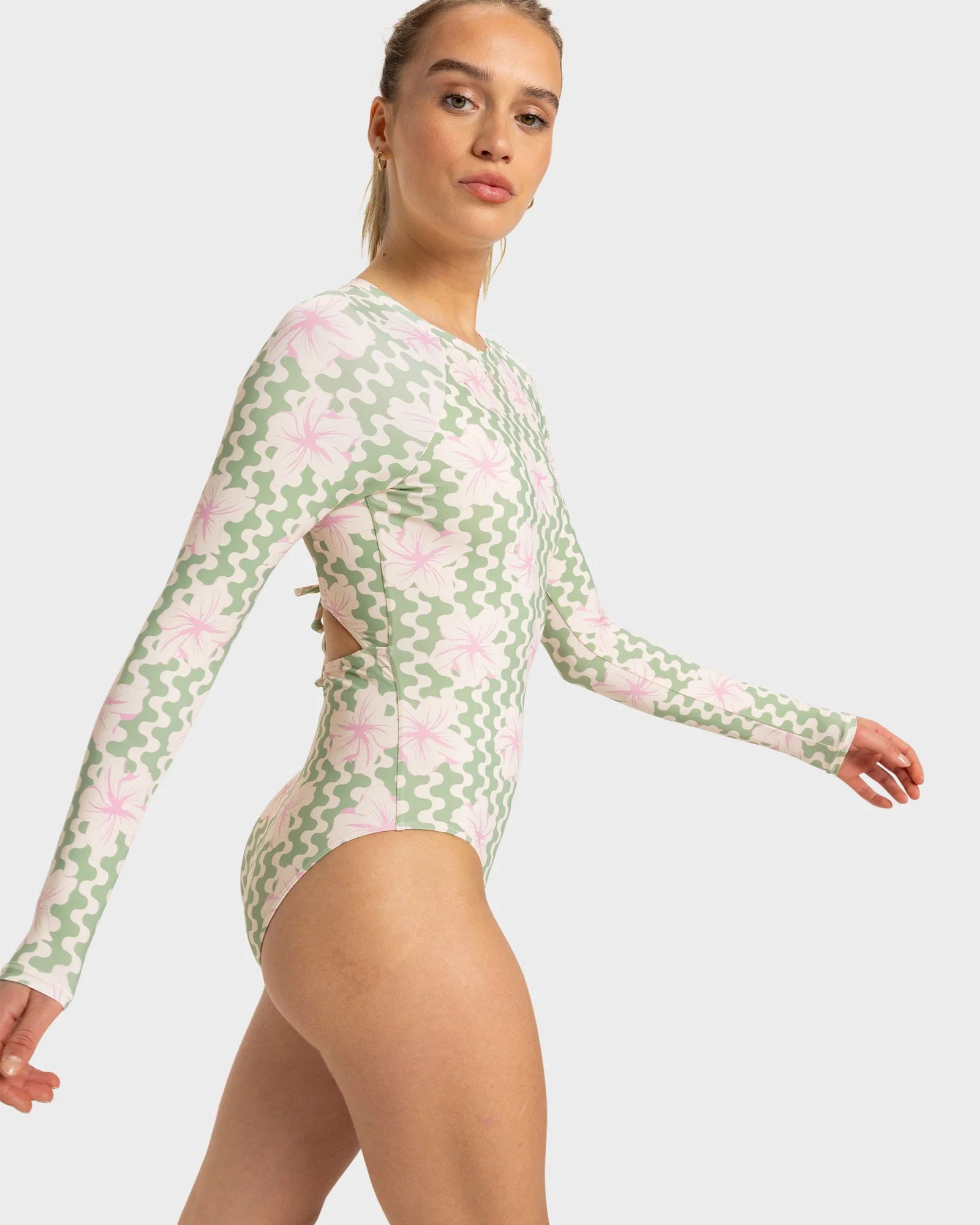Womens Hibiscus Daze One Piece Swimsuit - Image 2