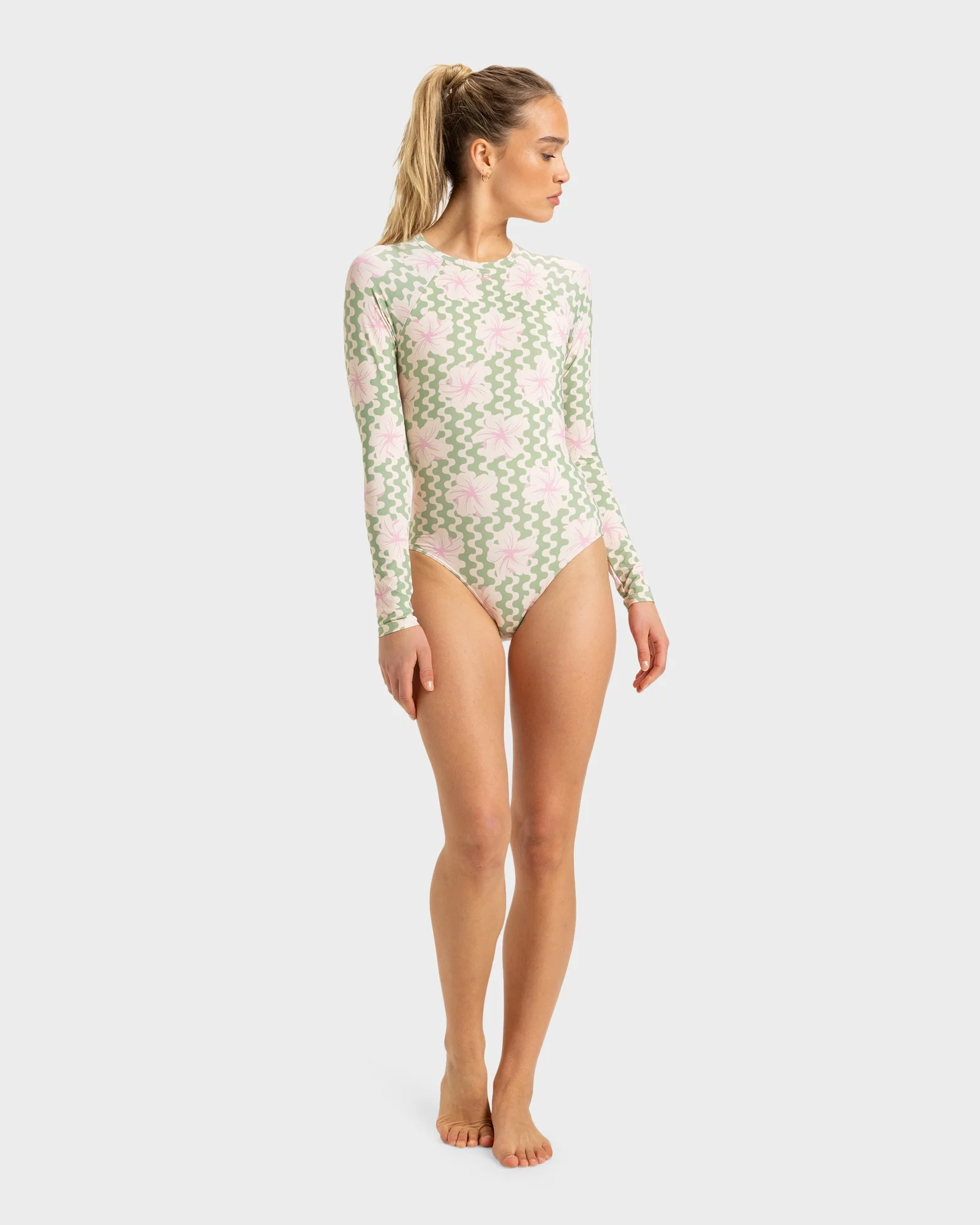 Womens Hibiscus Daze One Piece Swimsuit - Image 4