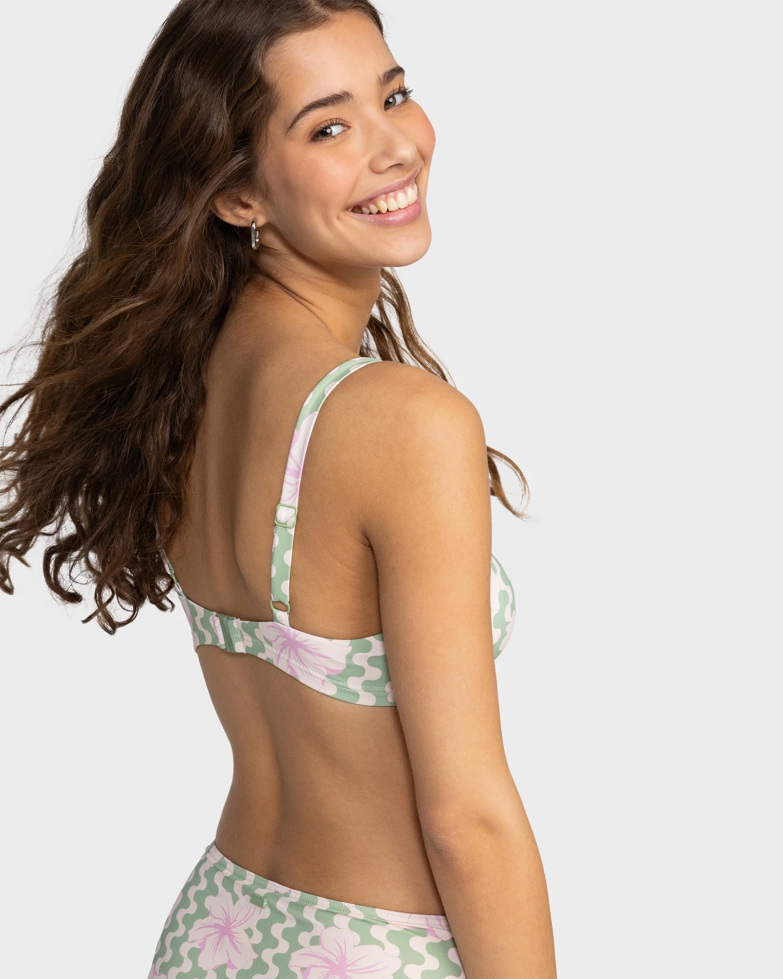 Womens Hibiscus Daze Underwire D Cup Bikini Top - Image 3