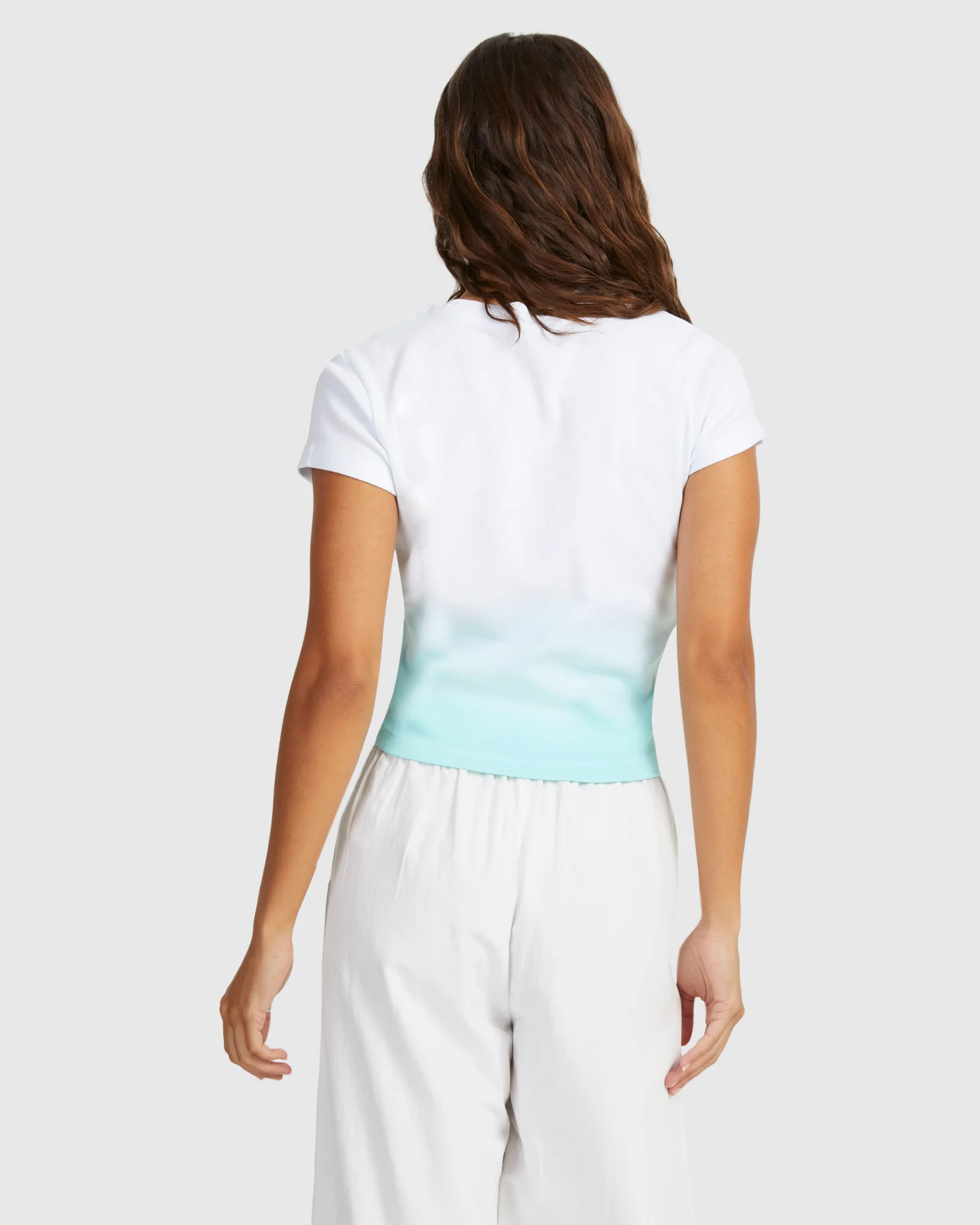 Womens Hibiscus Dip Baby T T-Shirt - Image 3