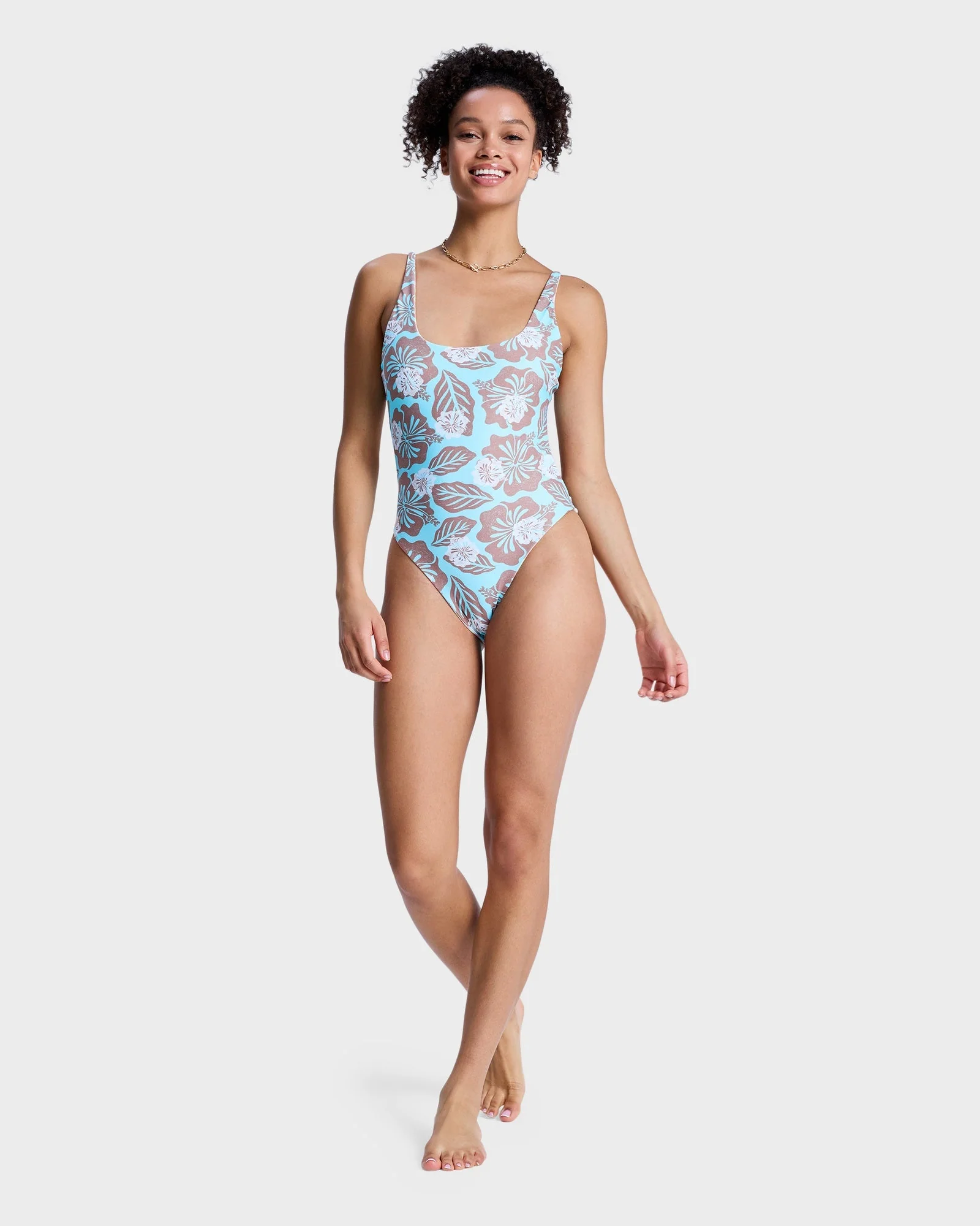 Womens Reversible Hibiscus Hype One Piece Swimsuit - Image 12