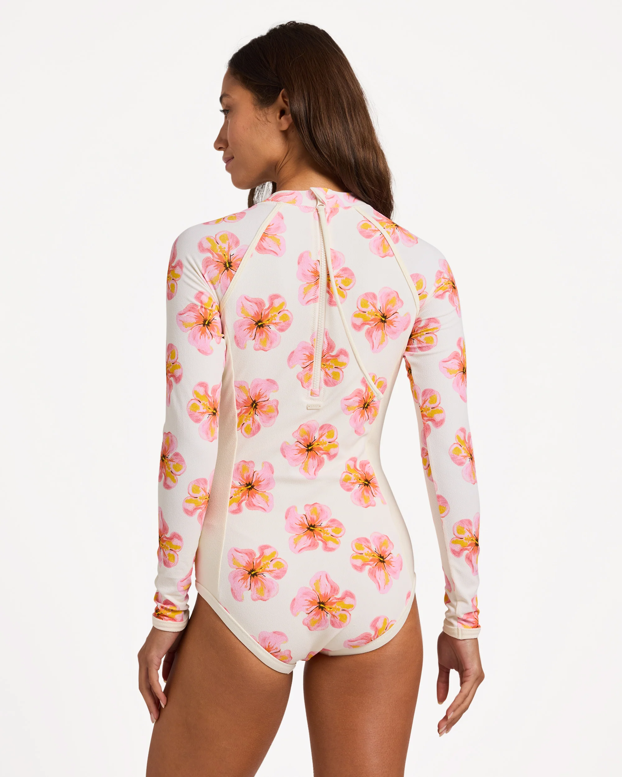 Womens Hibiscus Long Sleeve One Piece - Image 3