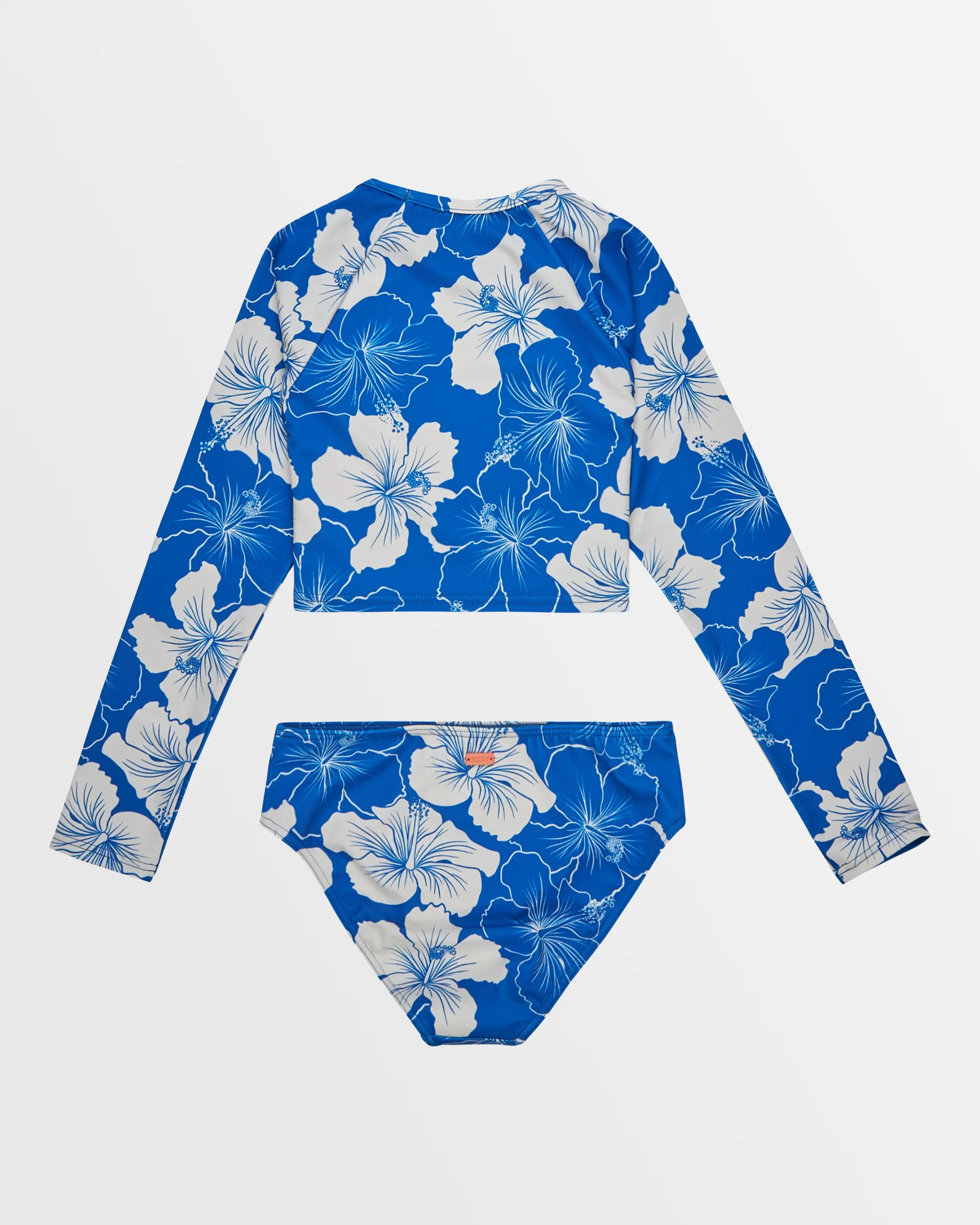 Girls 8-16 Hippy Hibiscus Crop Lycra Set - Image 2
