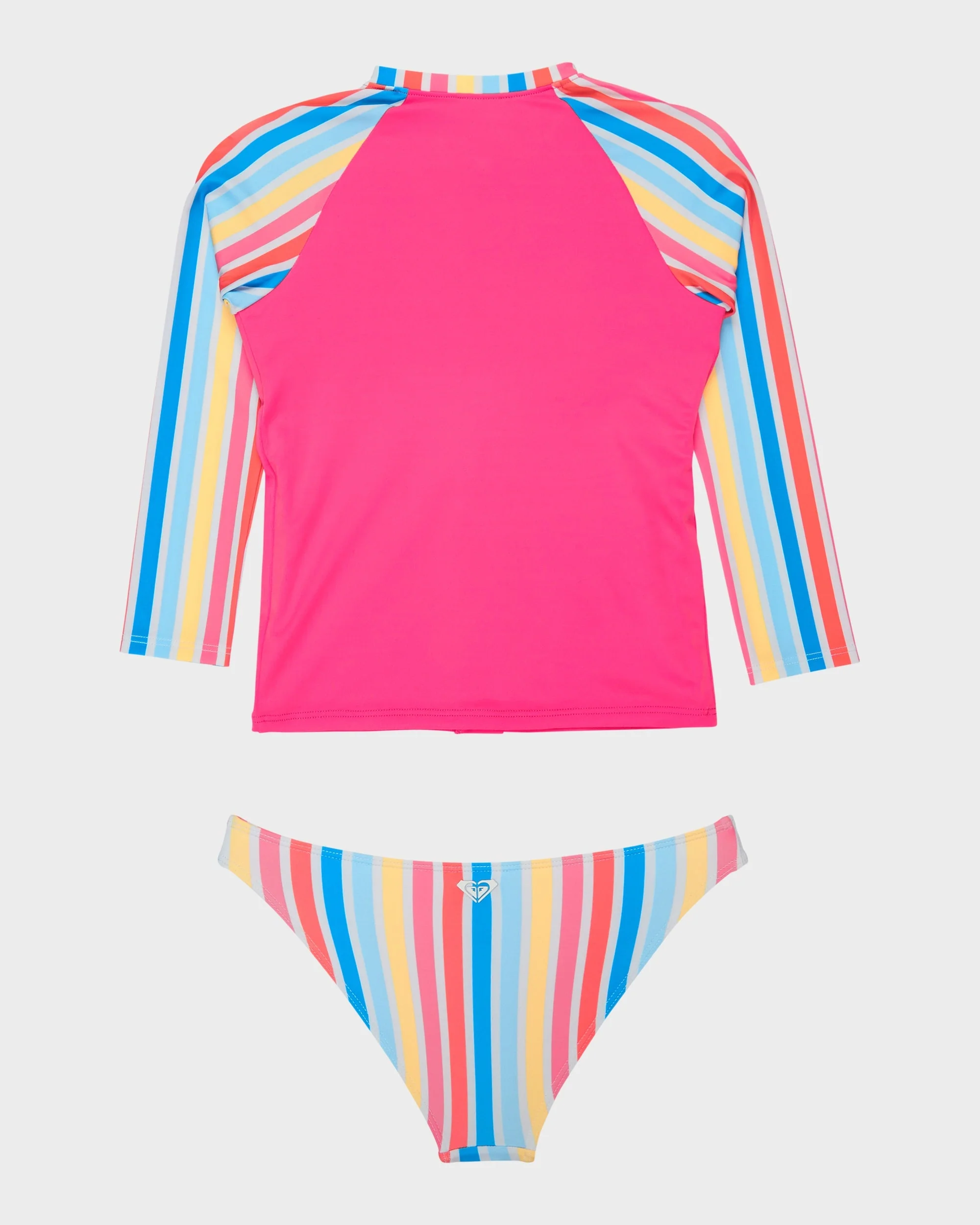 Girls 2-7 Holy Stripe Long Sleeve Rash Vest - Image 2
