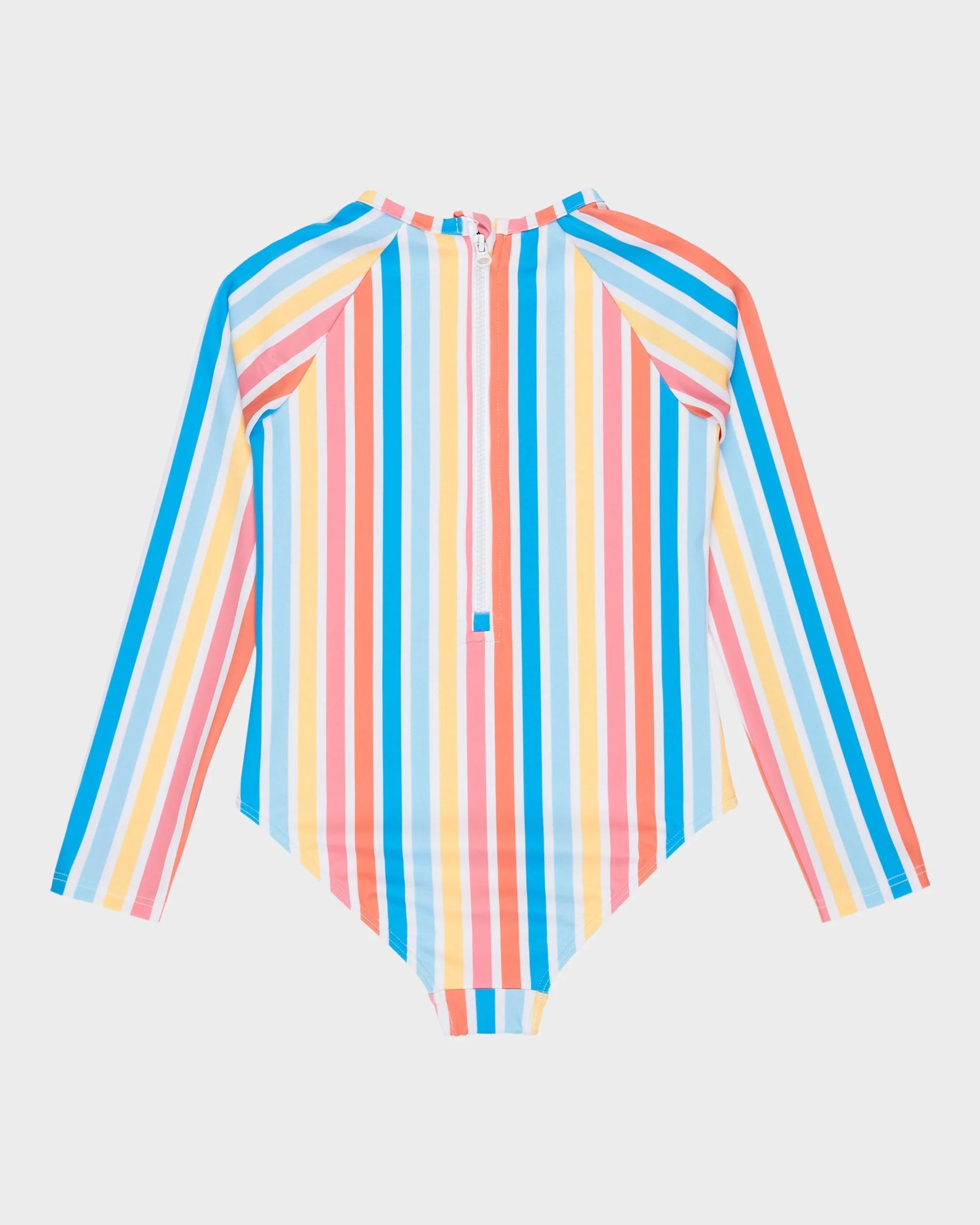 Girls 2-7 Holly Stripe Long Sleeve Onesie Rash Vest - Image 2