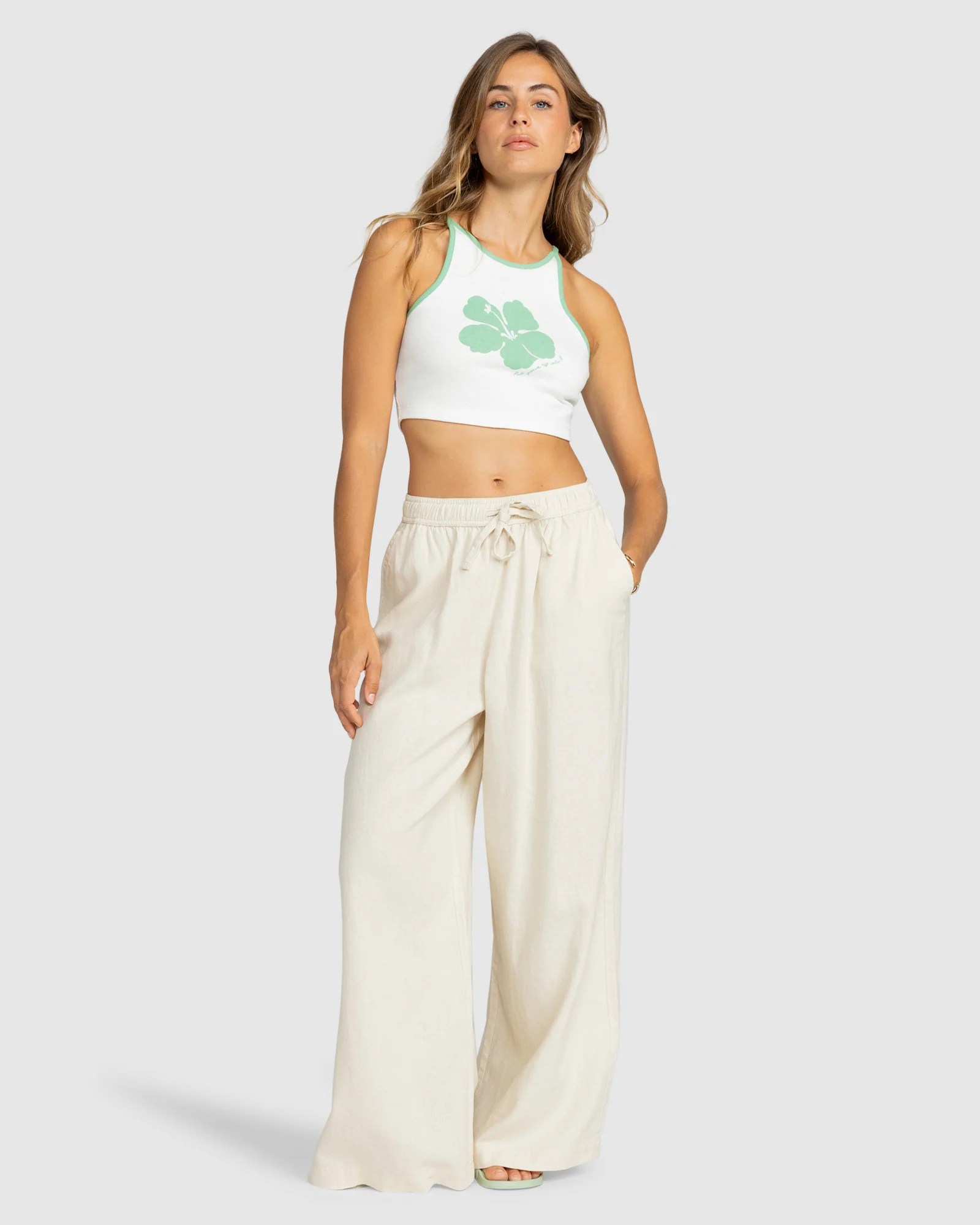 Womens Honestly Ok Cropped Vest Top - Image 5