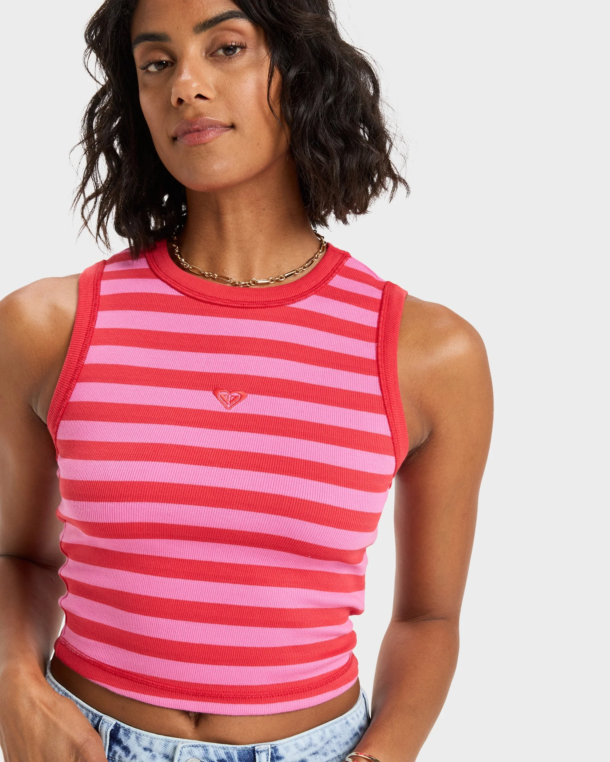 Womens Iconic Days Stripes Tank Top - Image 5