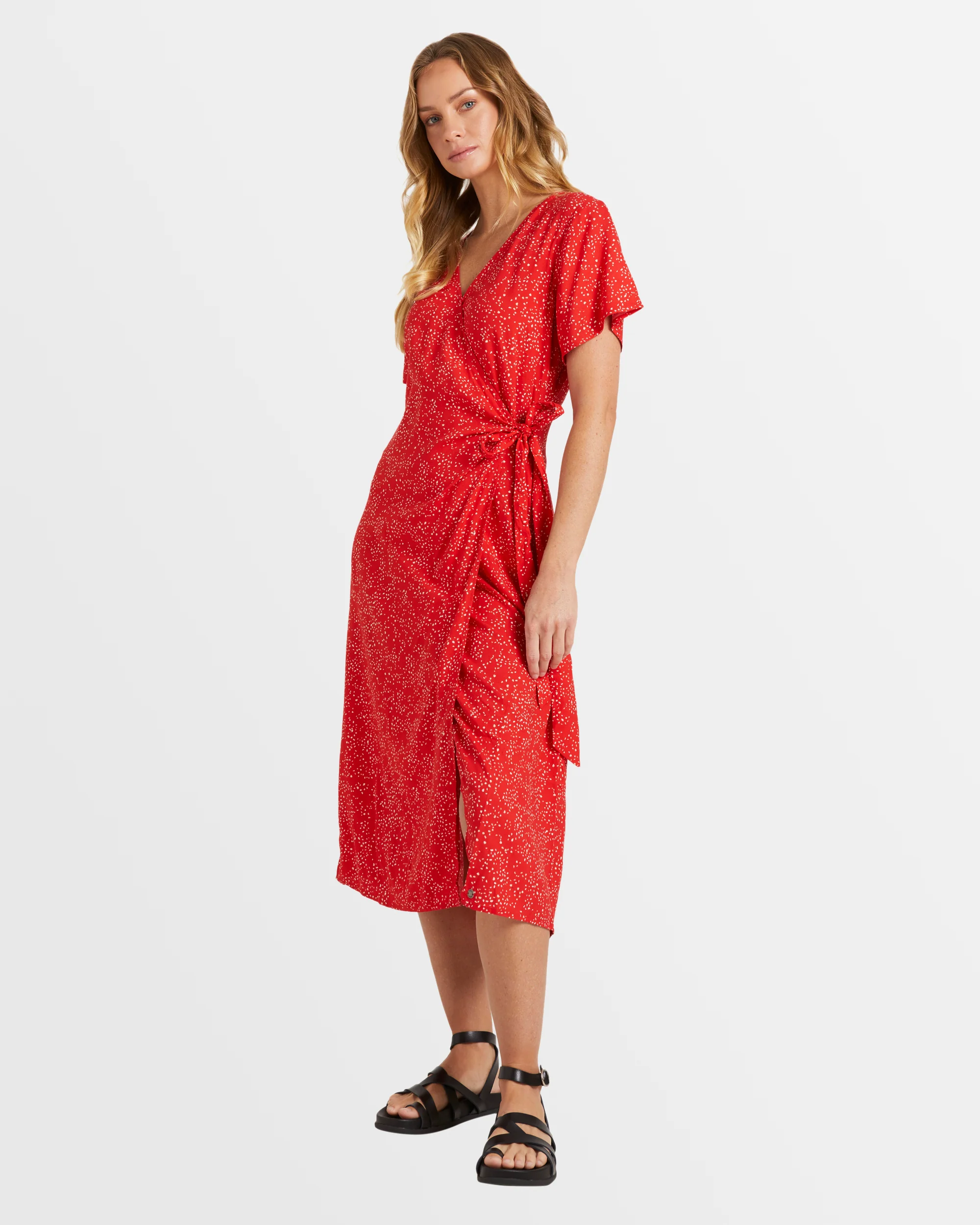 Womens Indigo Sand Wrap Dress - Image 2