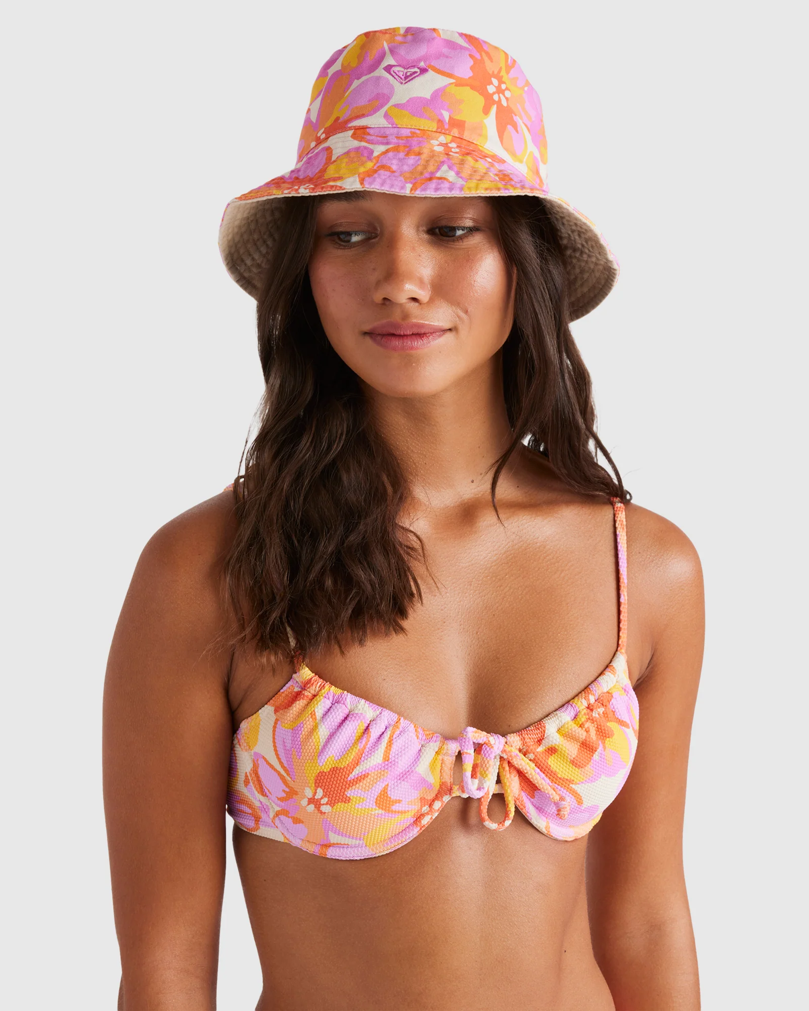 Womens Jasmine Paradise Oasis Reversible Bucket Hat - Image 2