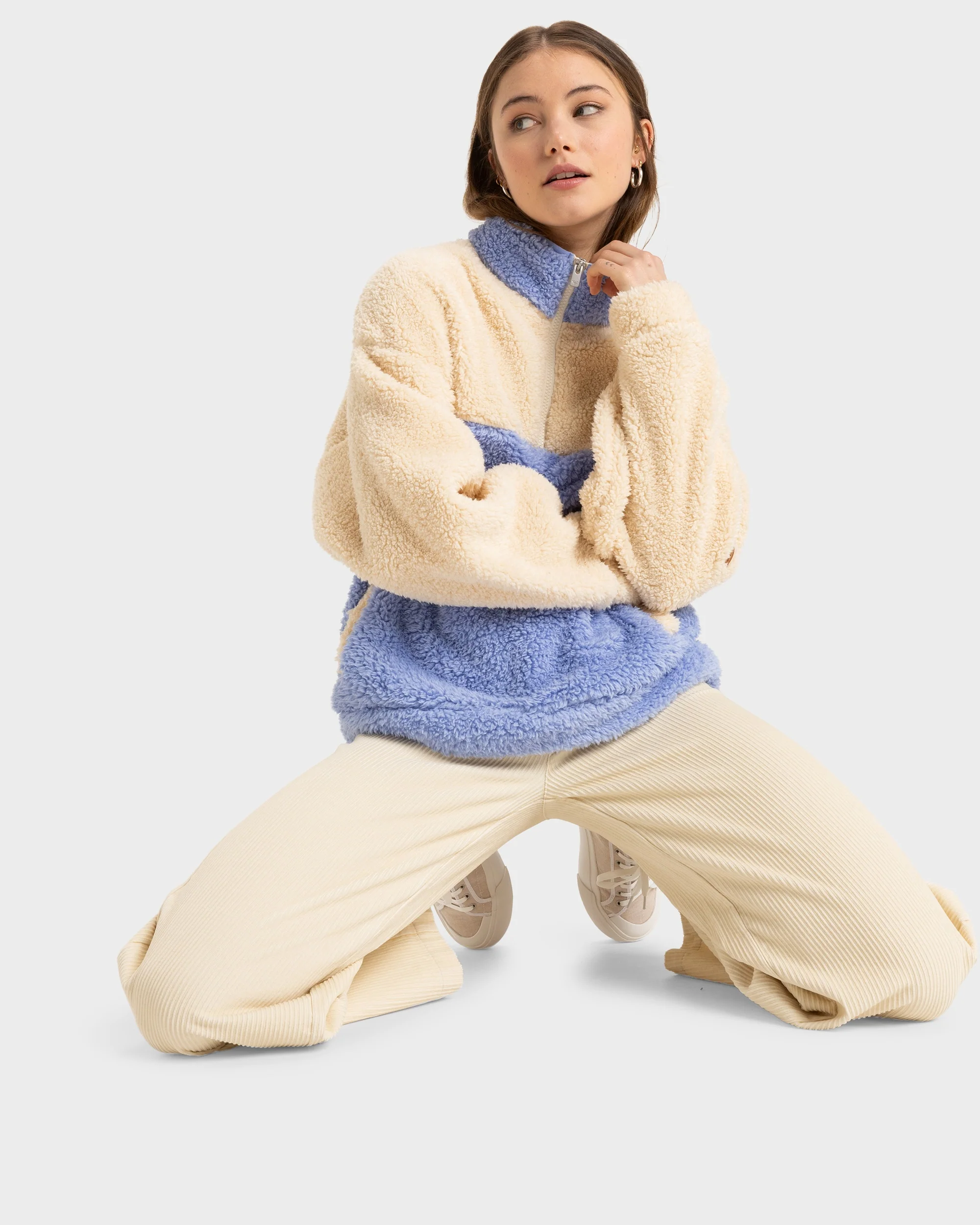 Womens Jive Talking Block Fleece Jacket - Image 4