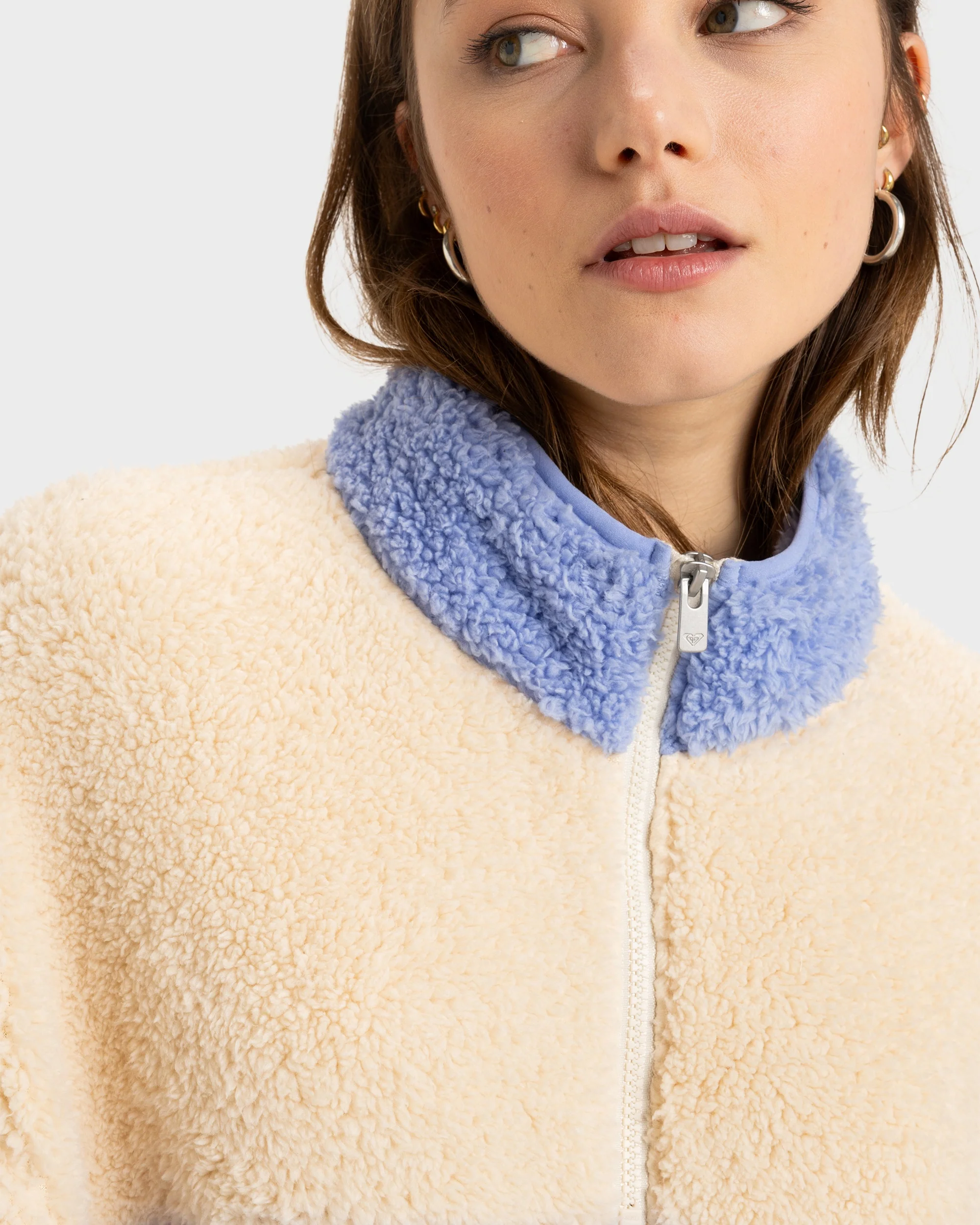 Womens Jive Talking Block Fleece Jacket - Image 5