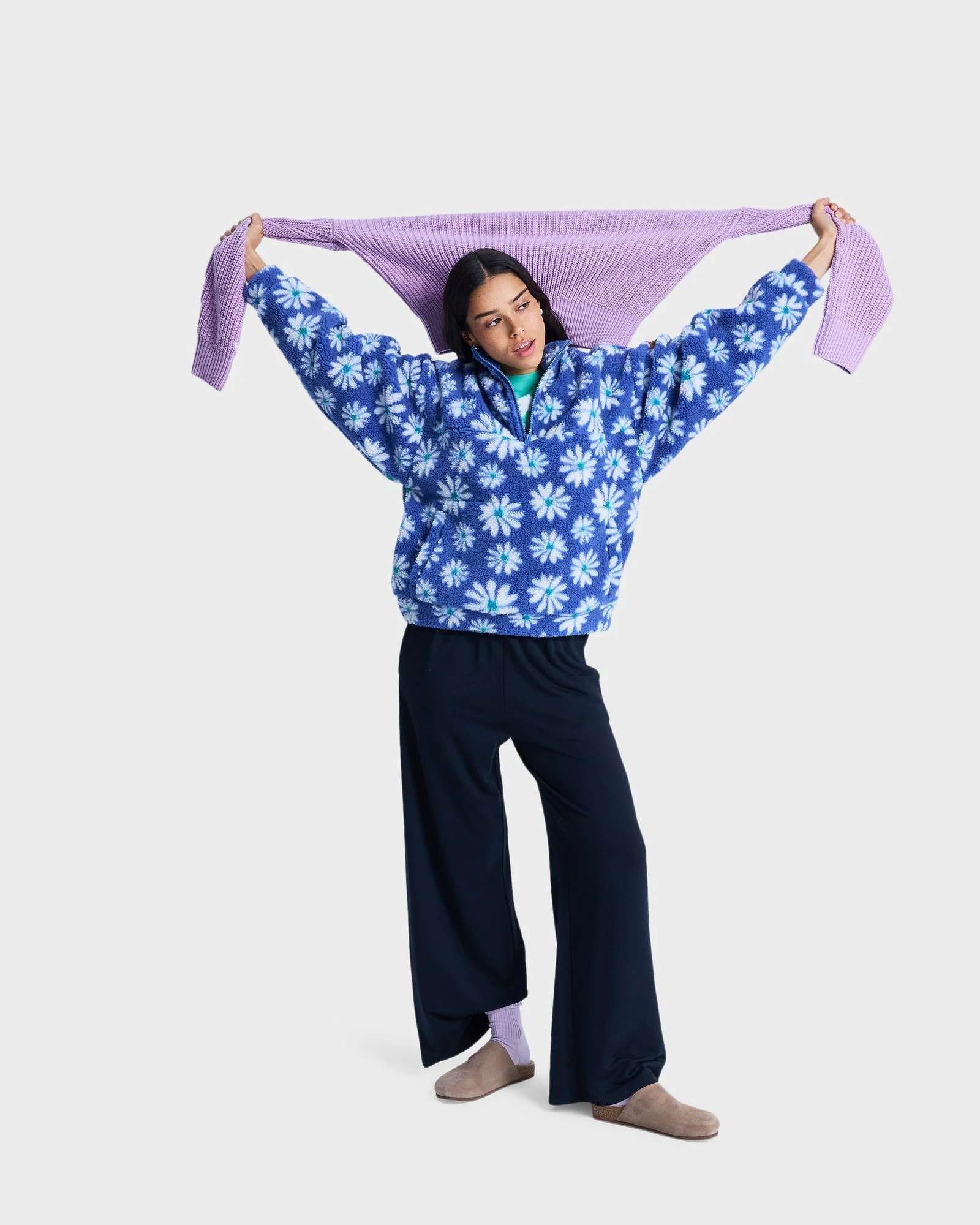 Womens Jive Talking Binded Half Zip Fleece Jumper - Image 7
