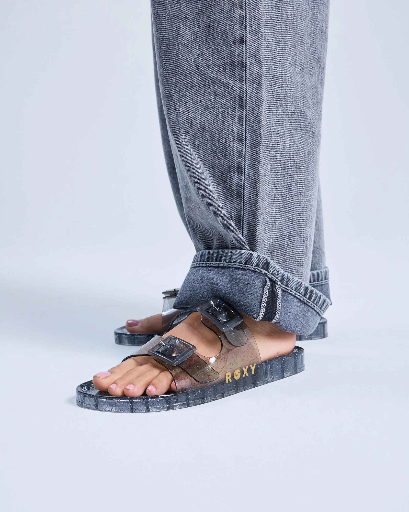 Womens Kattie Glitter Slides - Image 7