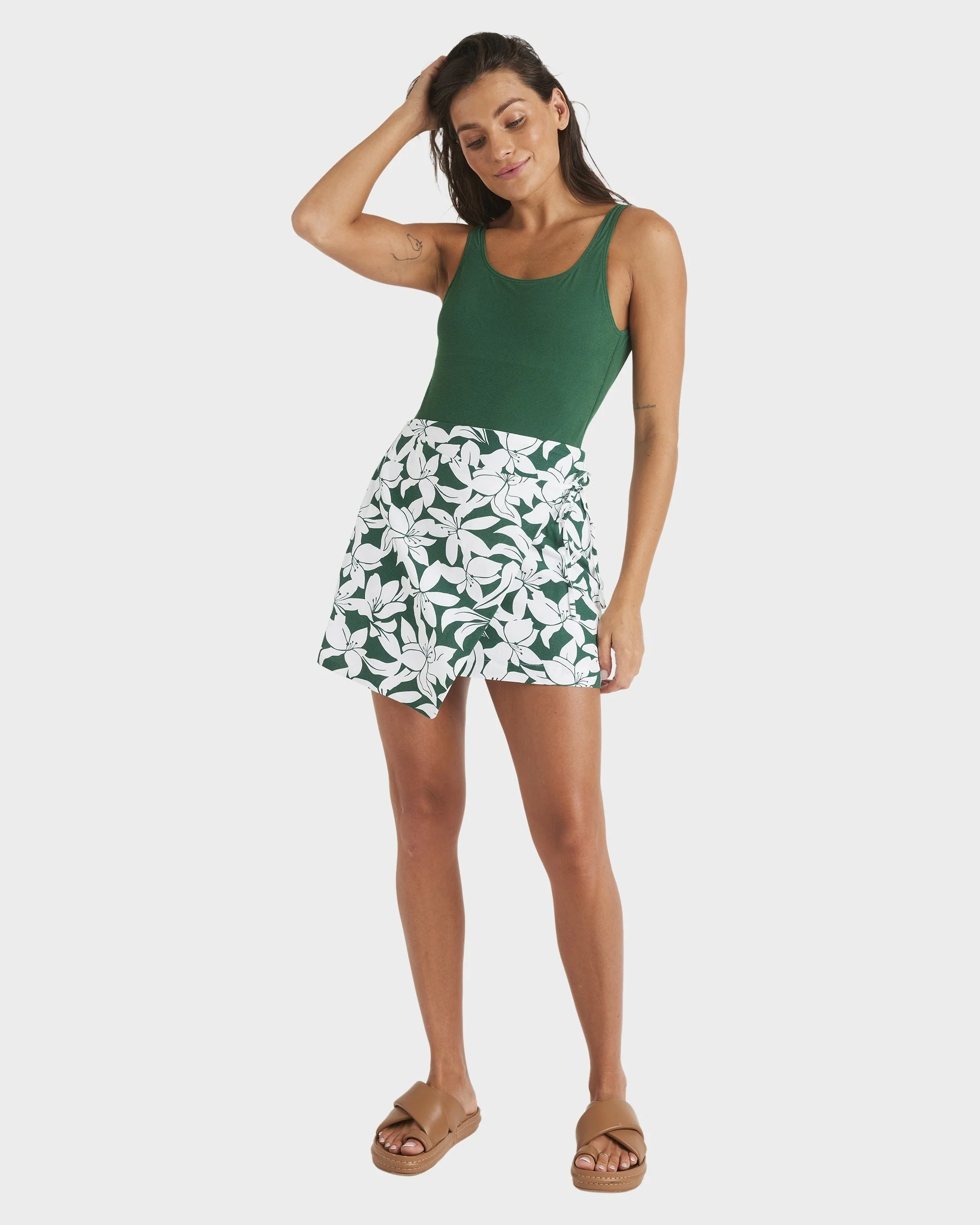 Womens Khloe Wrap Mini Skirt - Image 5