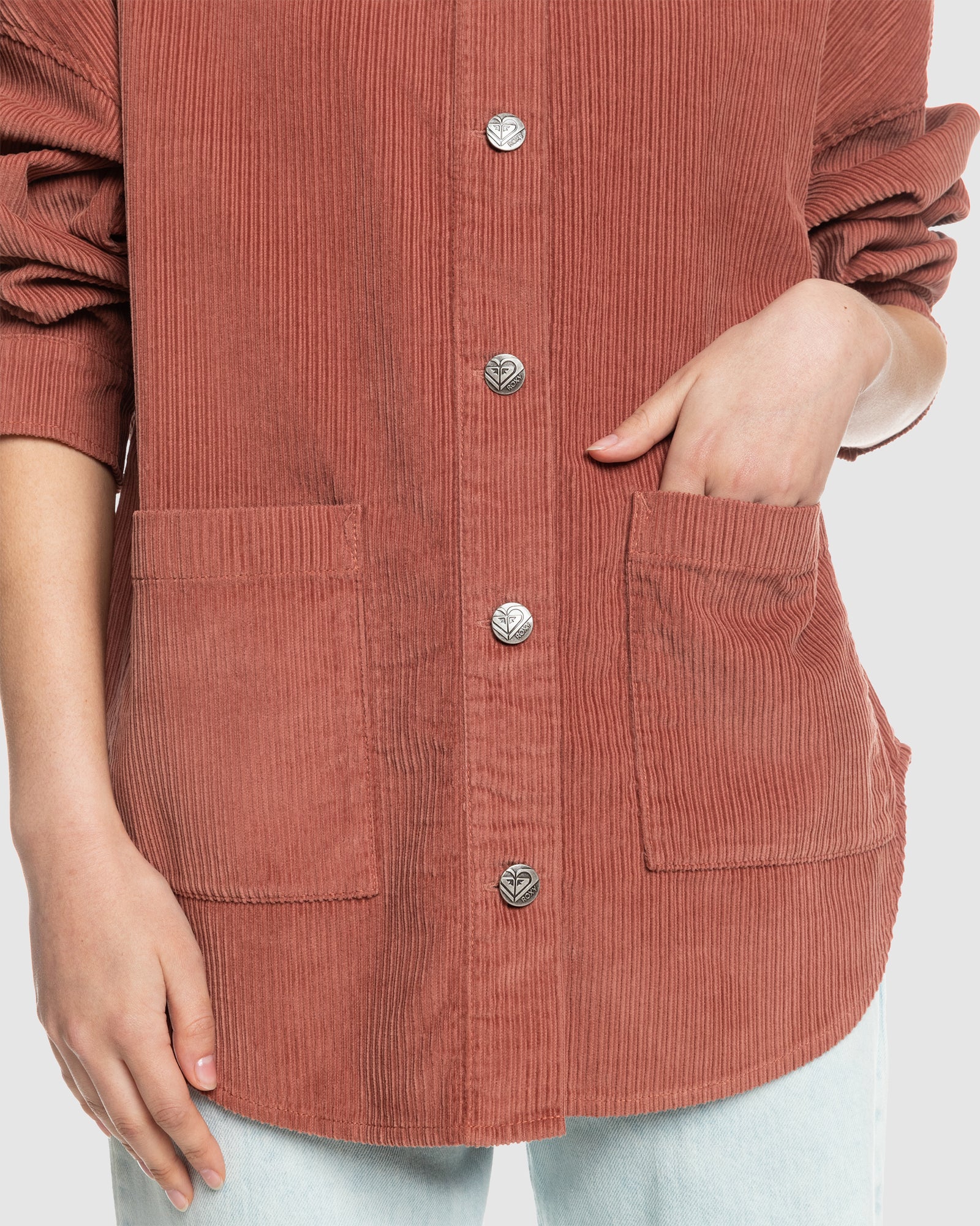 Womens Kick Back Washed Long Sleeve Shirt - Image 4