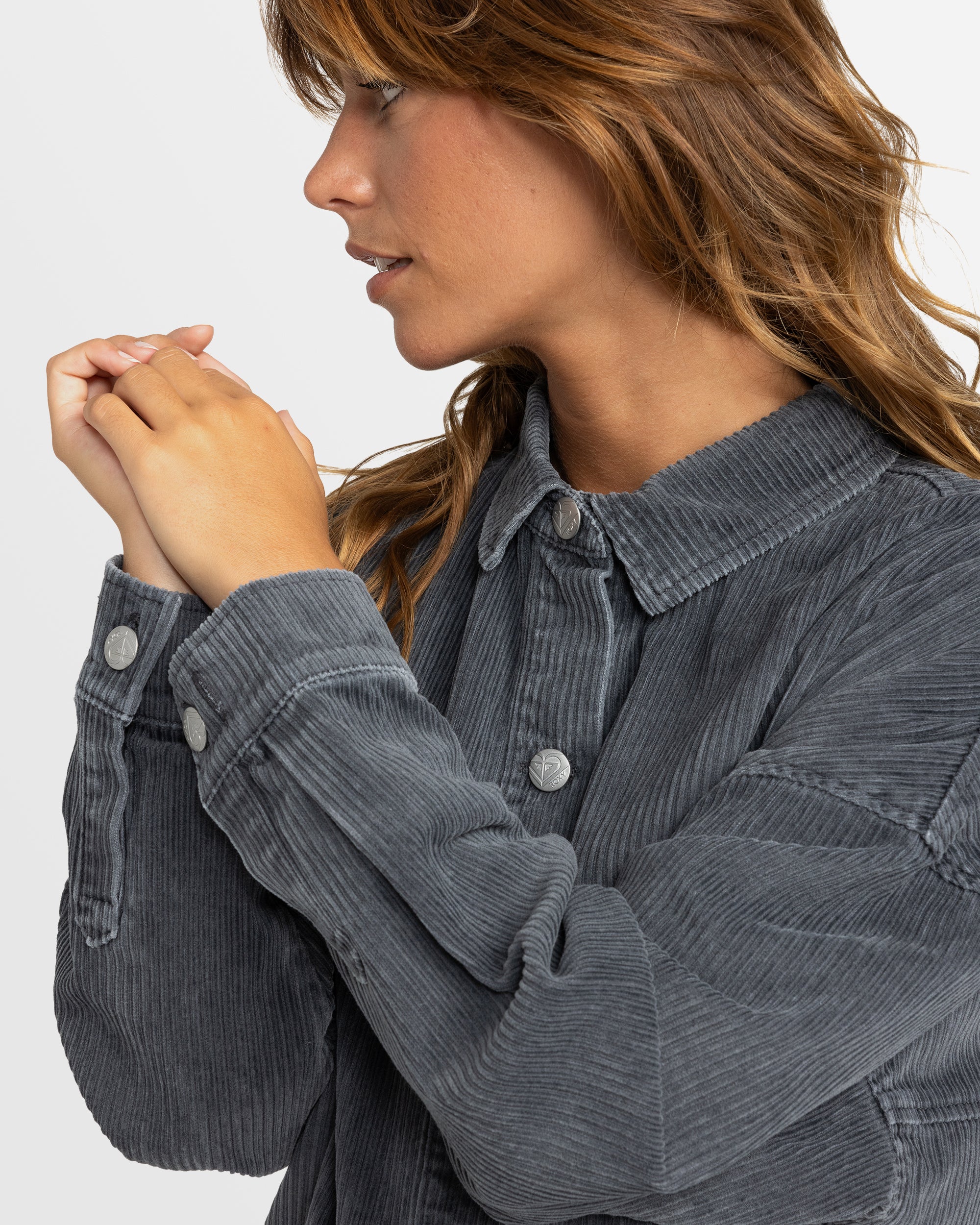 Womens Kick Back Corduroy Shacket - Image 4