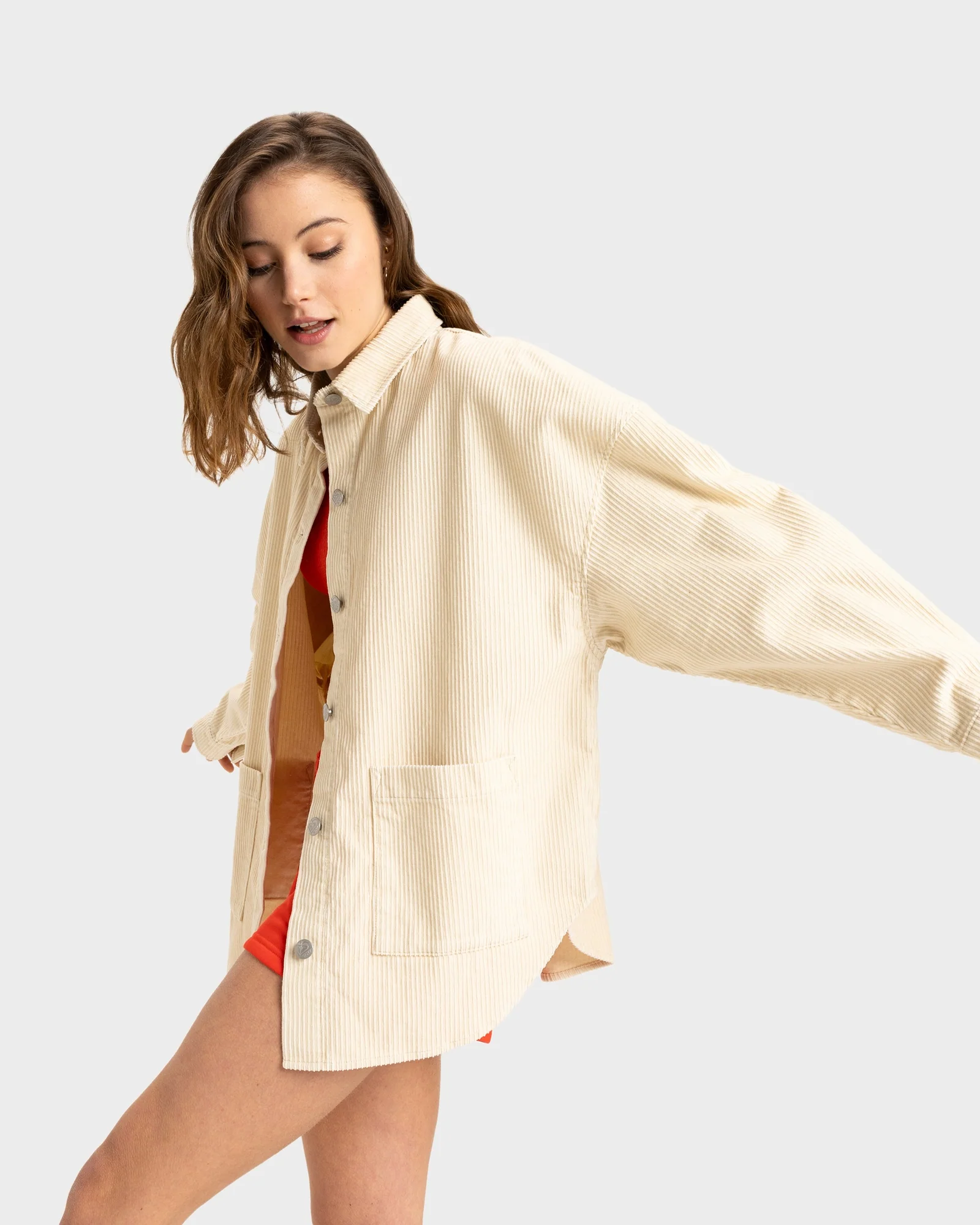Womens Kick Back Washed Cord Top - Image 2