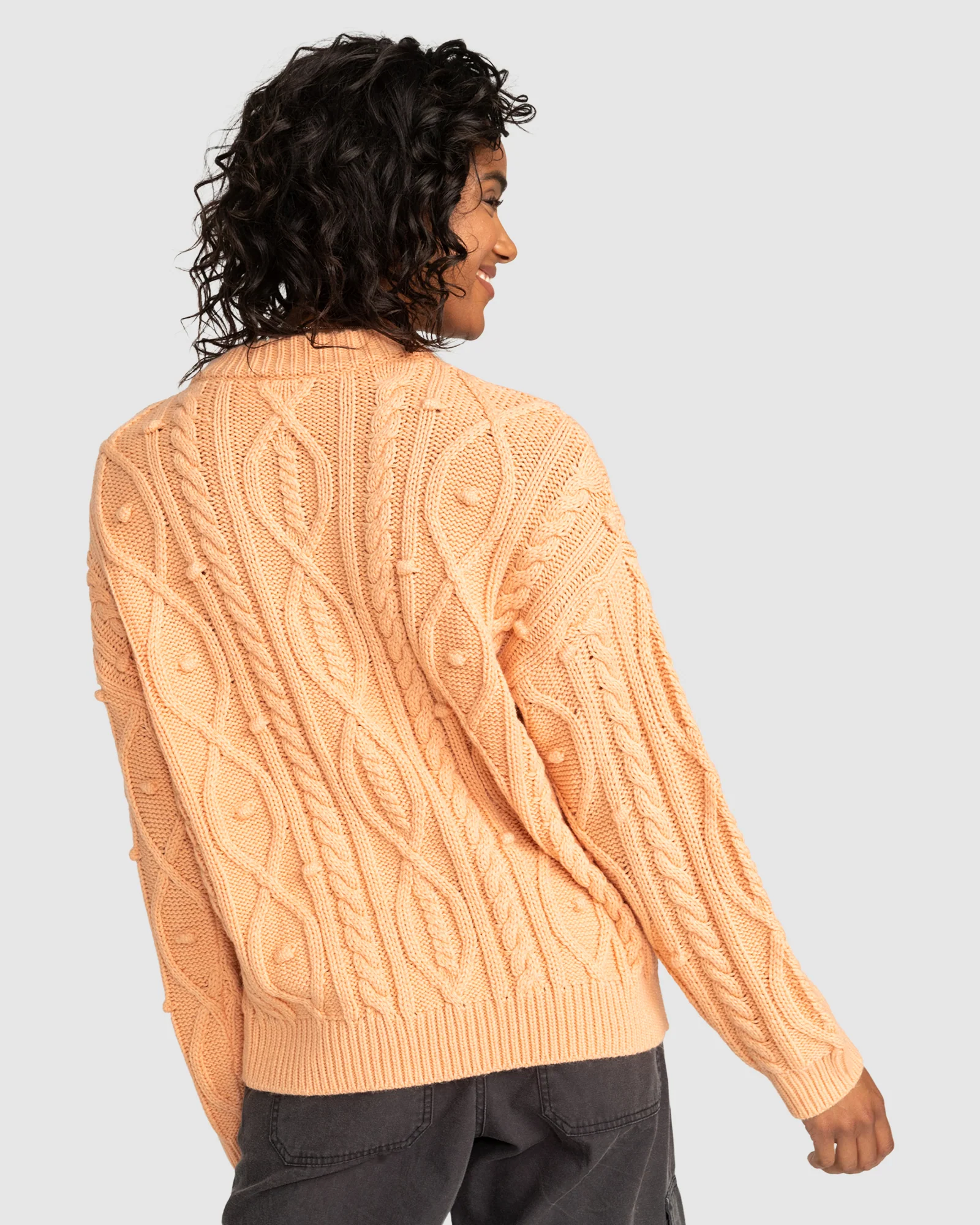 Womens La Playa Cable Crew Neck Jumper - Image 3