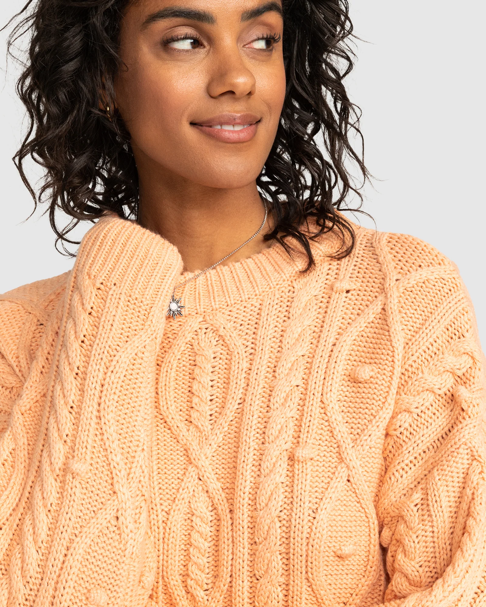Womens La Playa Cable Crew Neck Jumper - Image 4