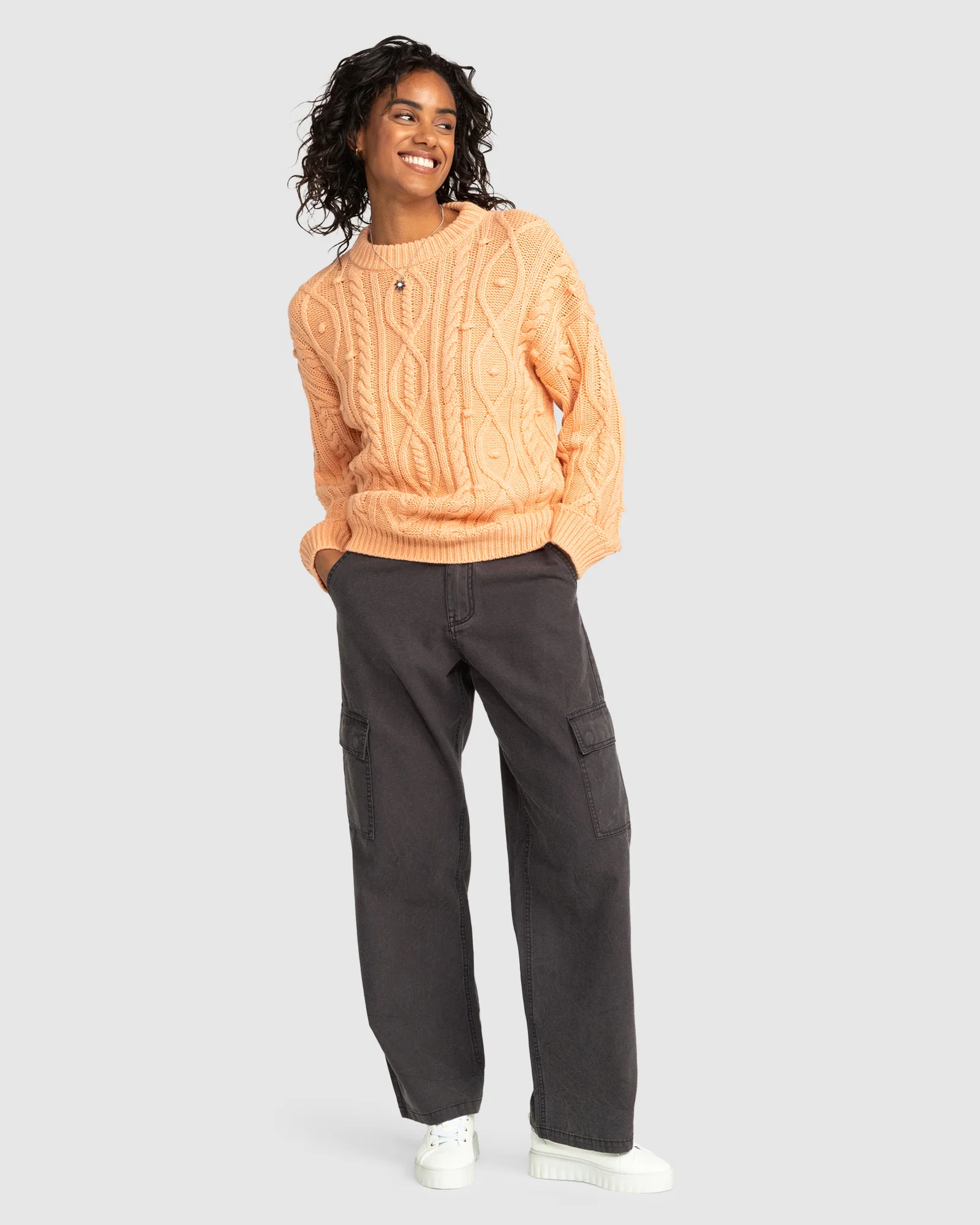 Womens La Playa Cable Crew Neck Jumper - Image 5