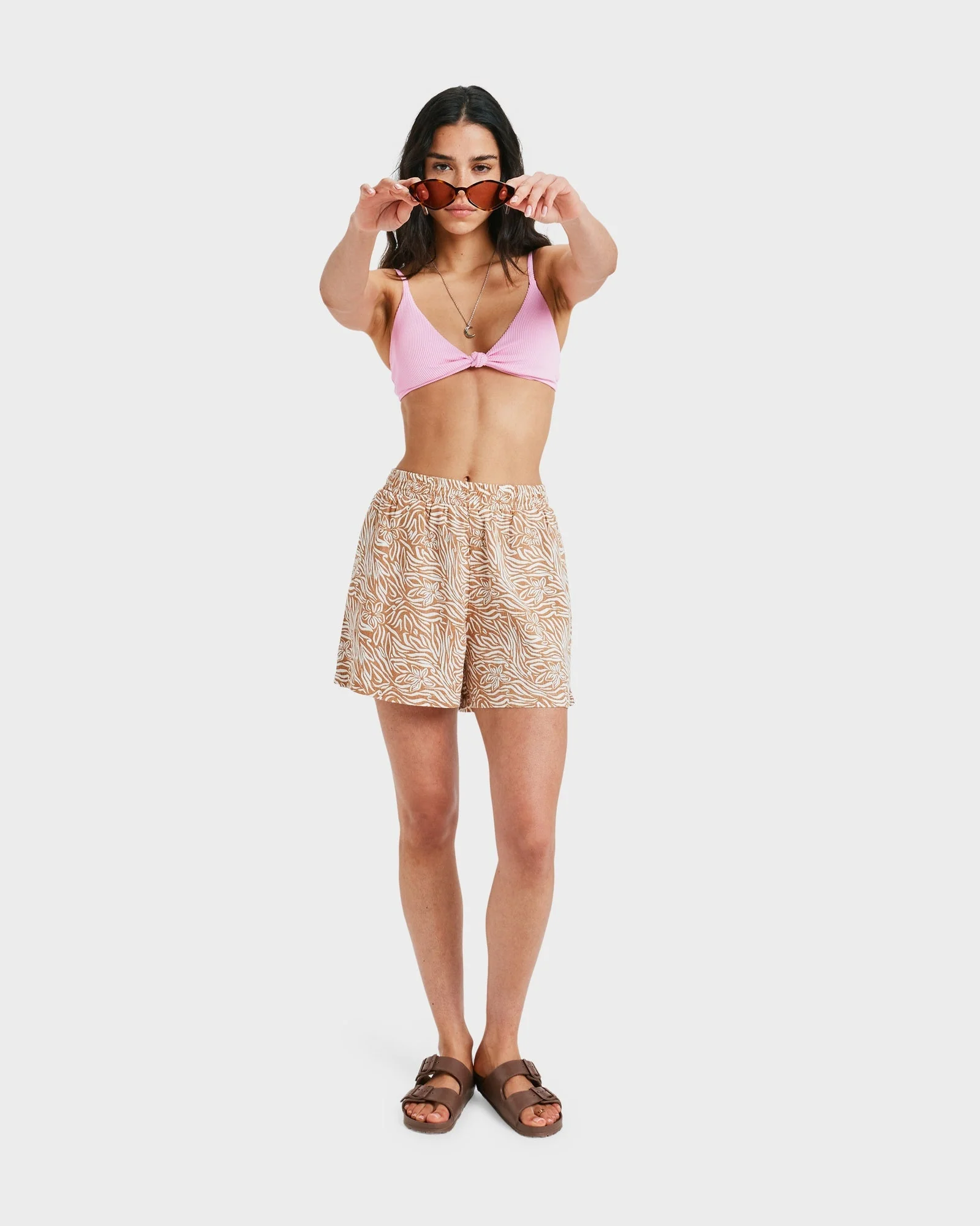 Womens Lekeitio Bay Printed Elastic Waist Shorts - Image 5