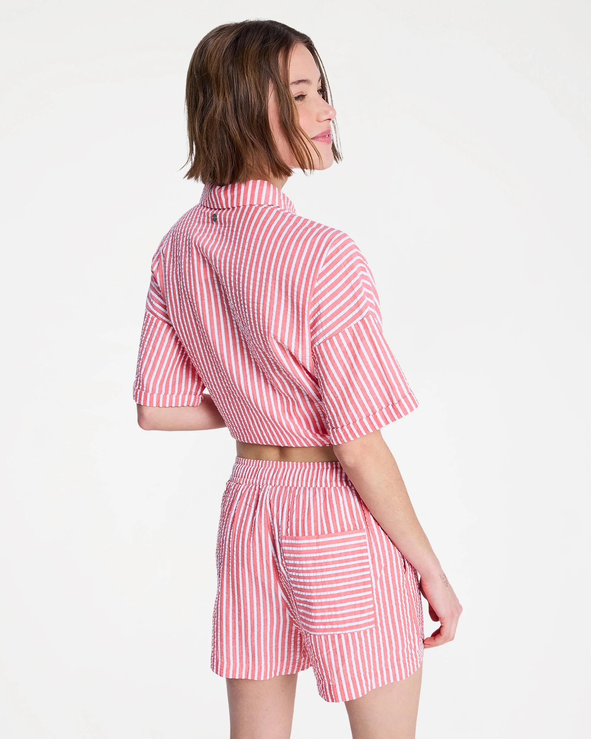Womens Lekeito Break High Stripe Beach Shorts - Image 2