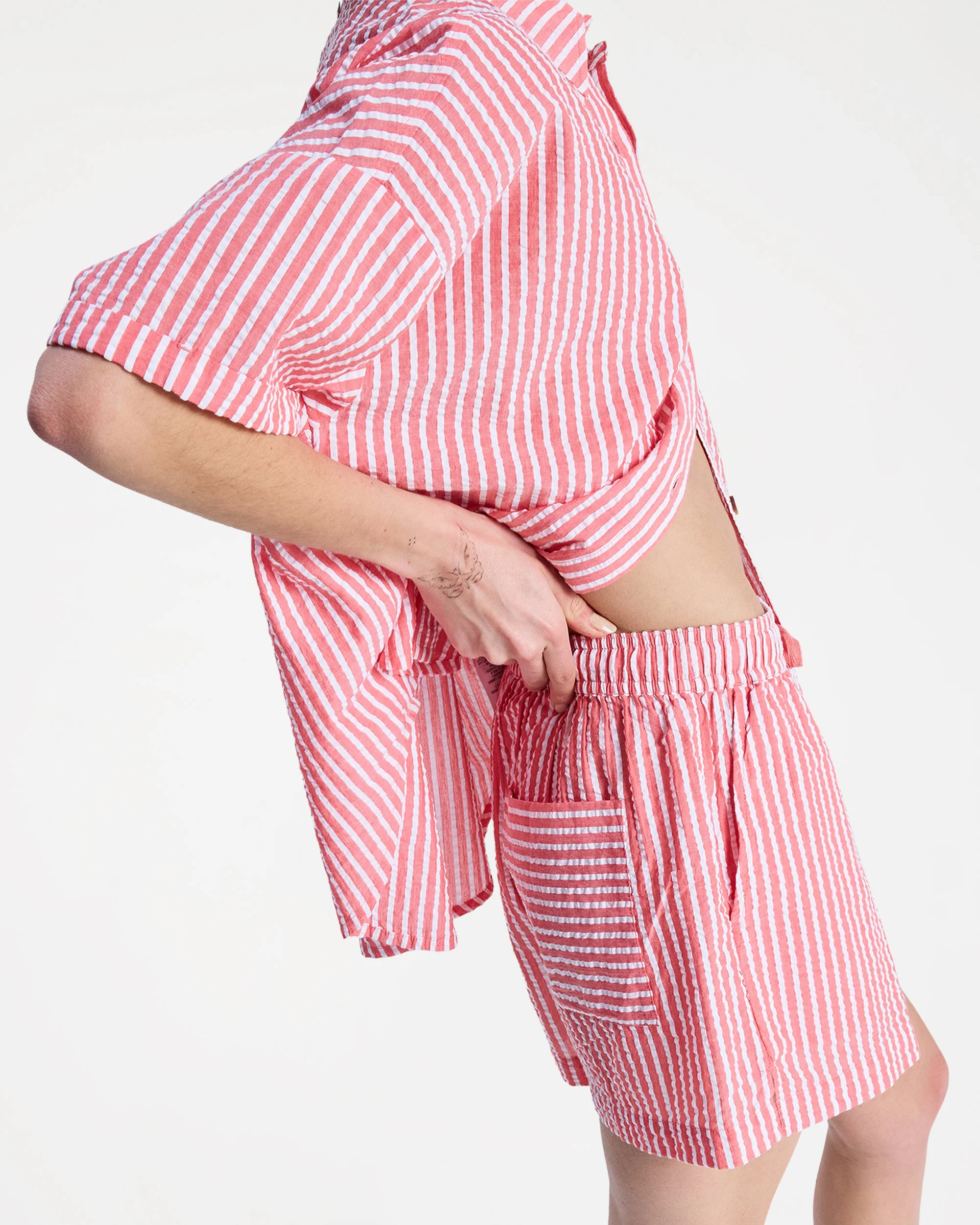 Womens Lekeito Break High Stripe Beach Shorts - Image 5