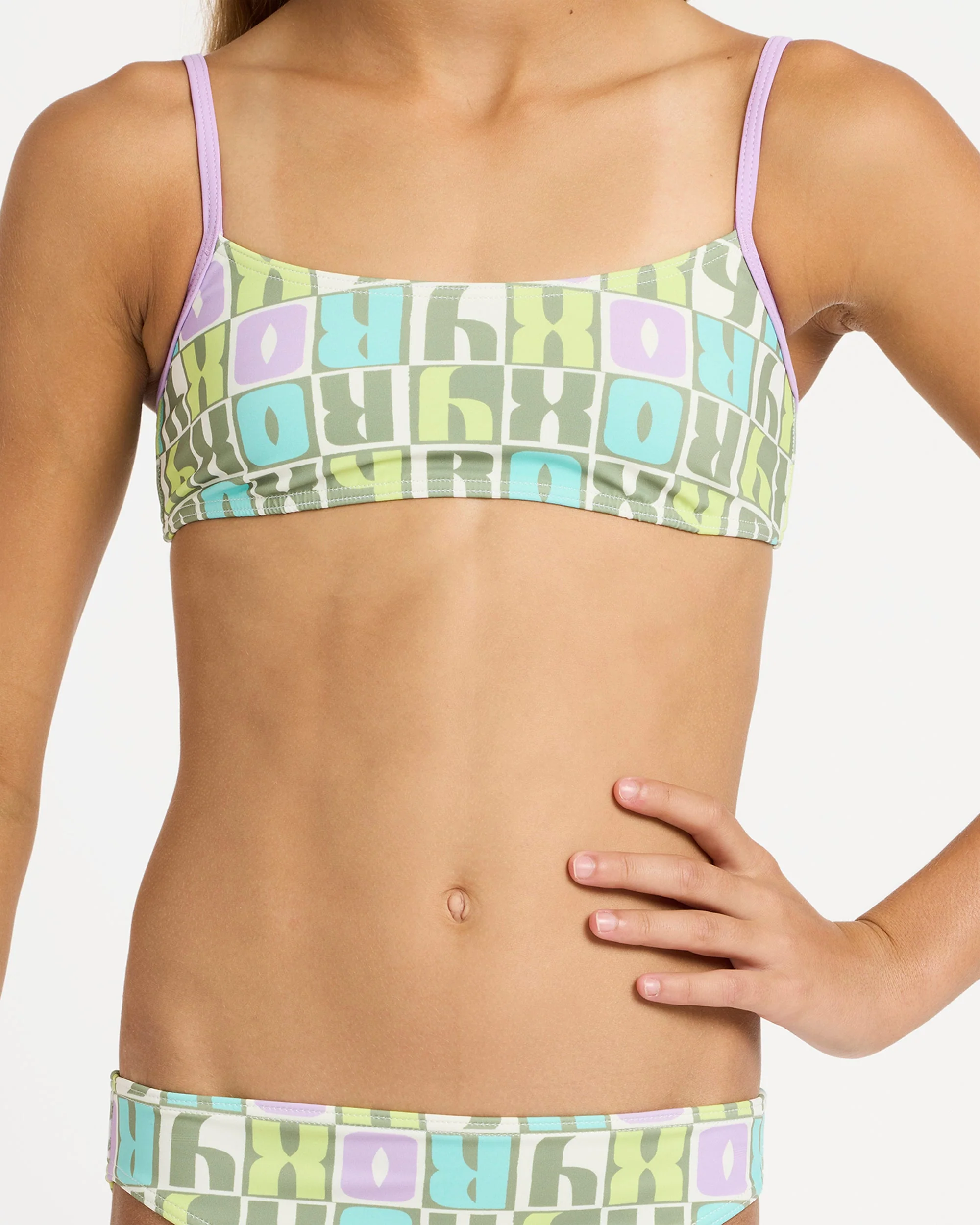 Girls 6-16 Letter Up Bralette Set Two Piece - Image 4