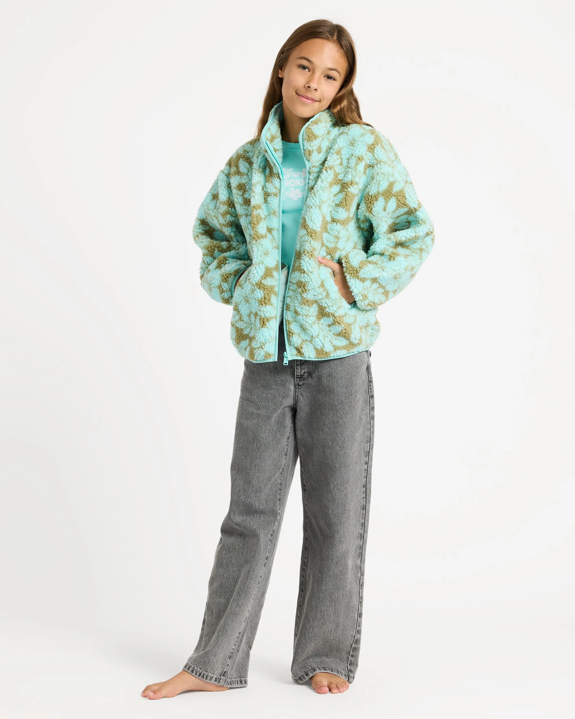 Girls 4-16 Like Electricity Fleece Jacket - Image 5