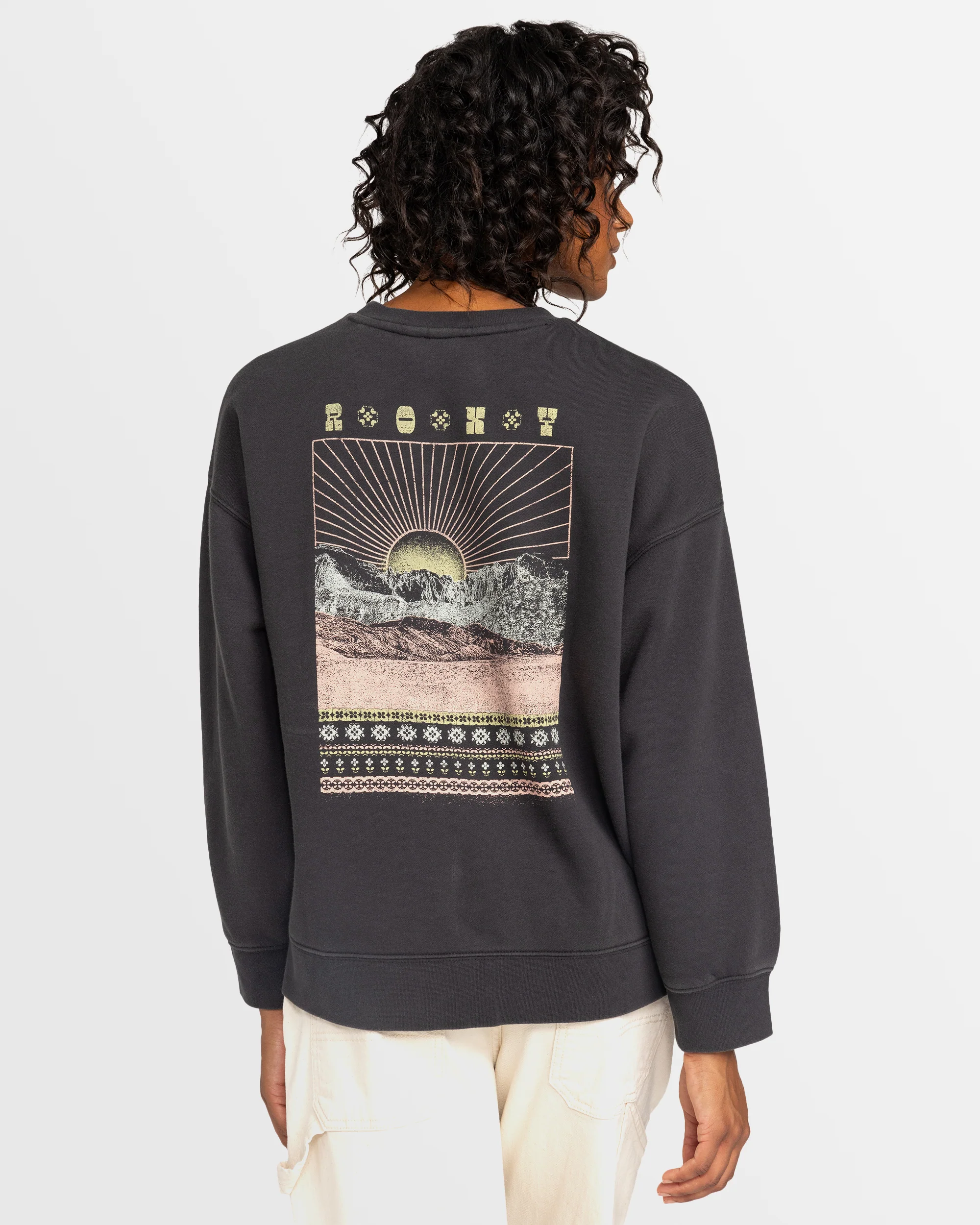 Womens Line Up Pullover Sweatshirt - Image 3